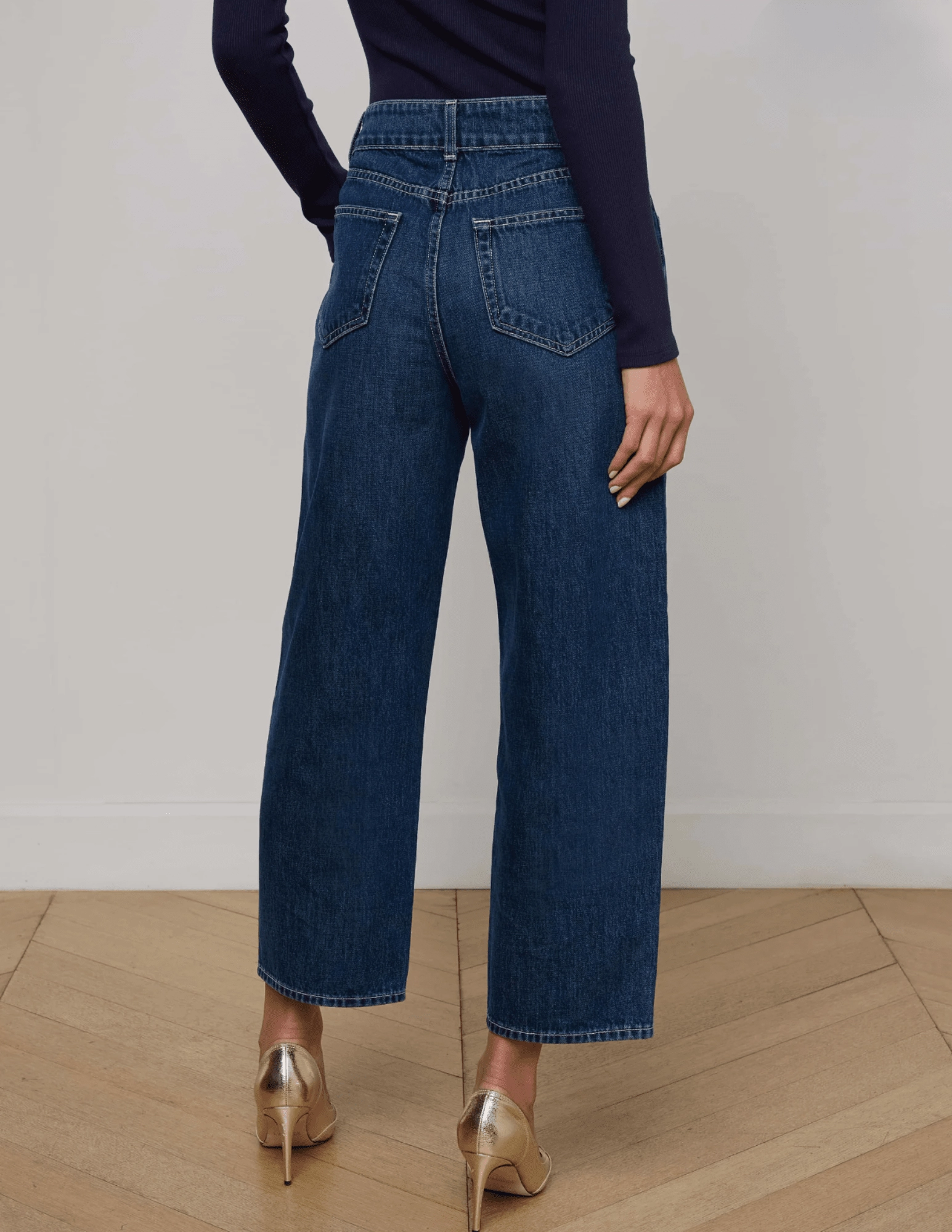 LAGENCE Liora High Rise Cropped Jeans in Rampart Stylish Fit Sunny Vibes Office Wear