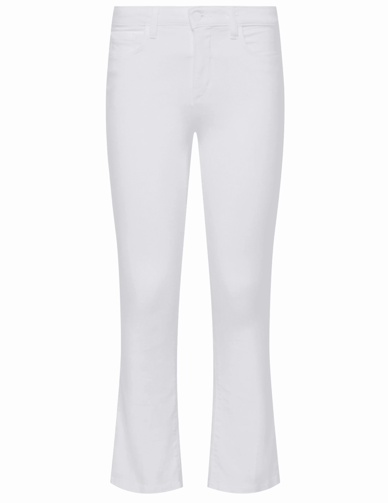 LAGENCE Mira Cropped Micro Boot Jeans In Blanc City Approved
