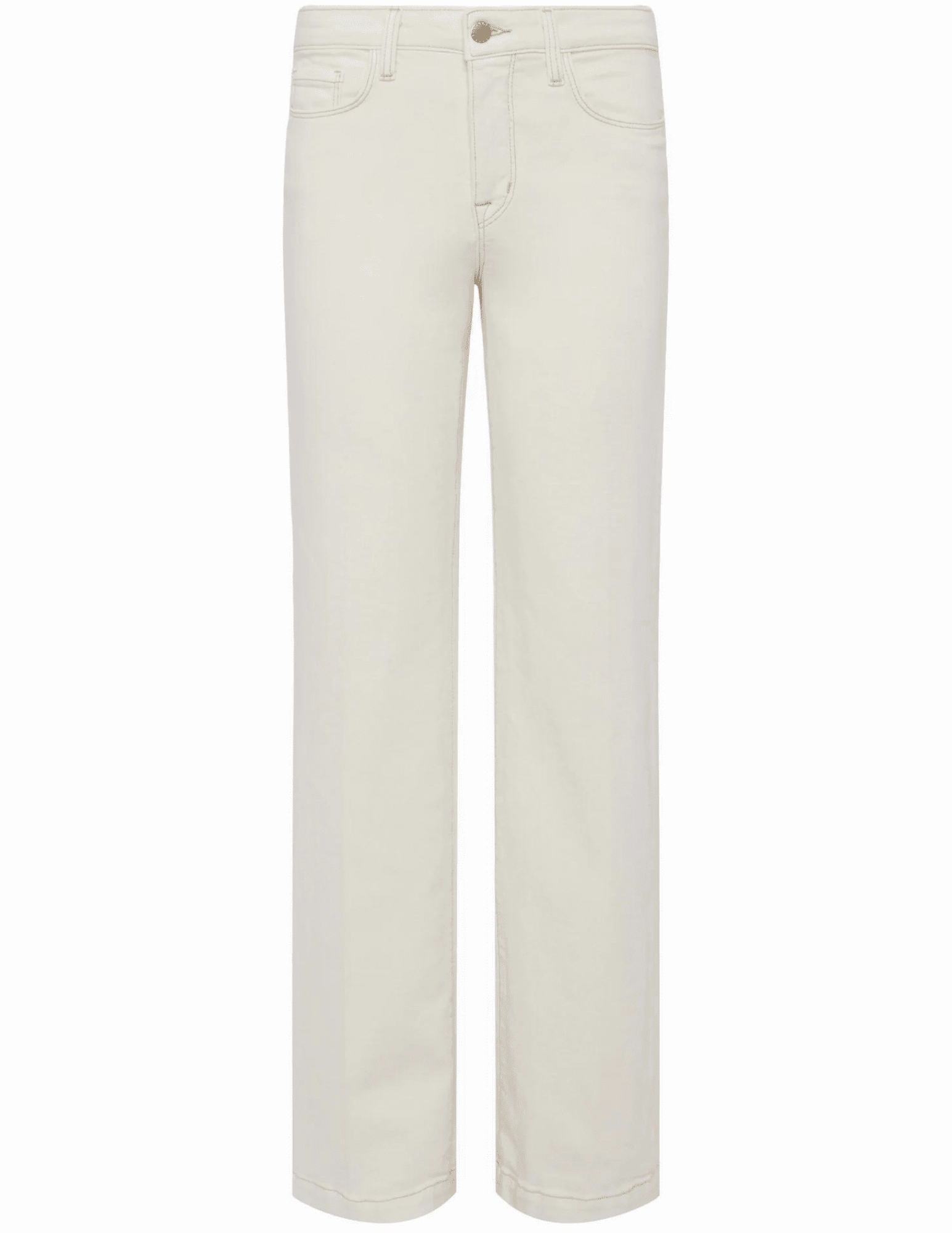 Organic Cotton Material Weather Proof LAGENCE Scottie High Rise Wide Leg Jeans In Macadamia