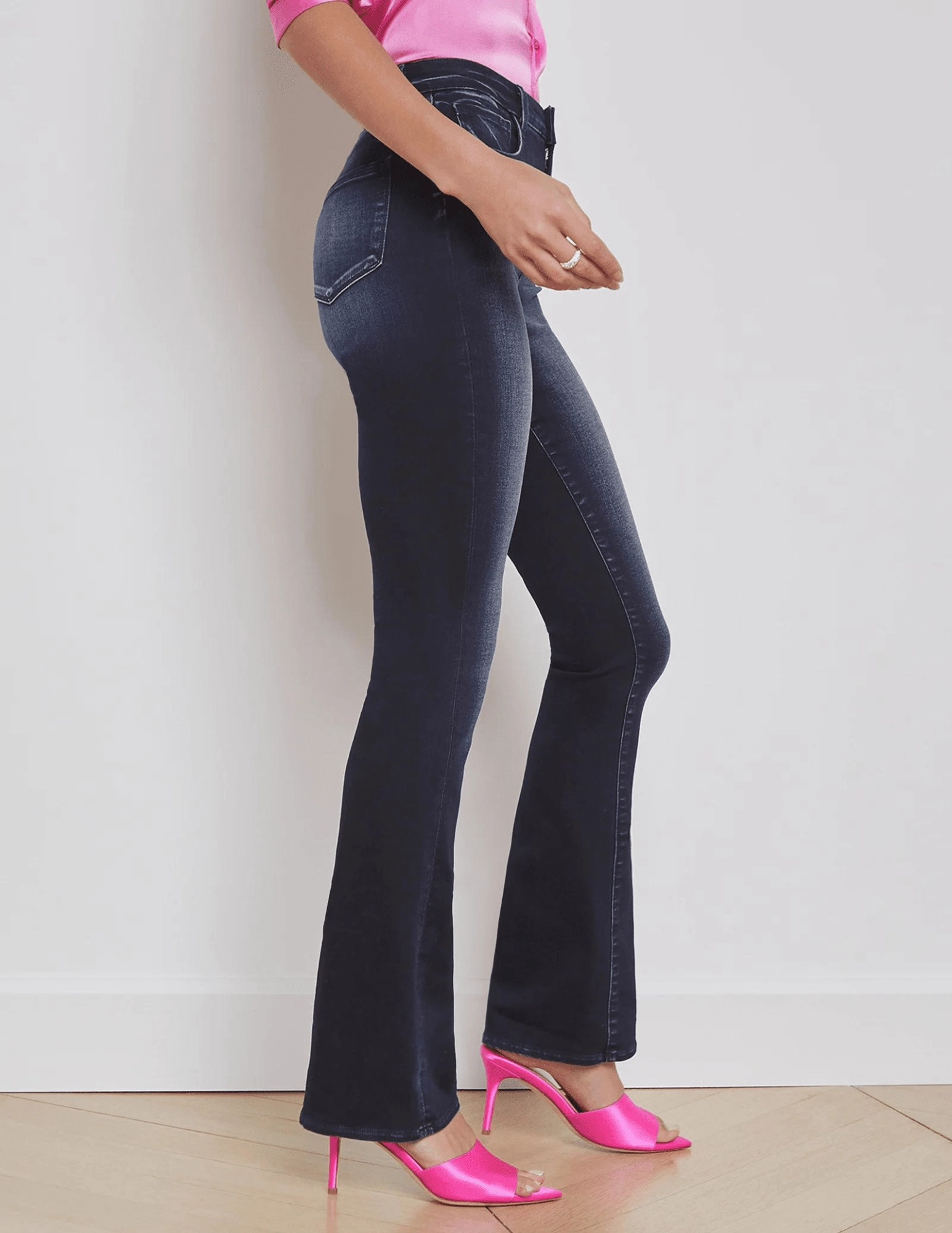 Vintage Lover Loose LAGENCE Selma High Rise Baby Boot-Cut Jeans In Nightingale