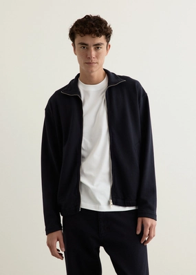 Bjorn Relaxed Organic Loopback Track Jacket ReinforcedEdging Microfiber Shell