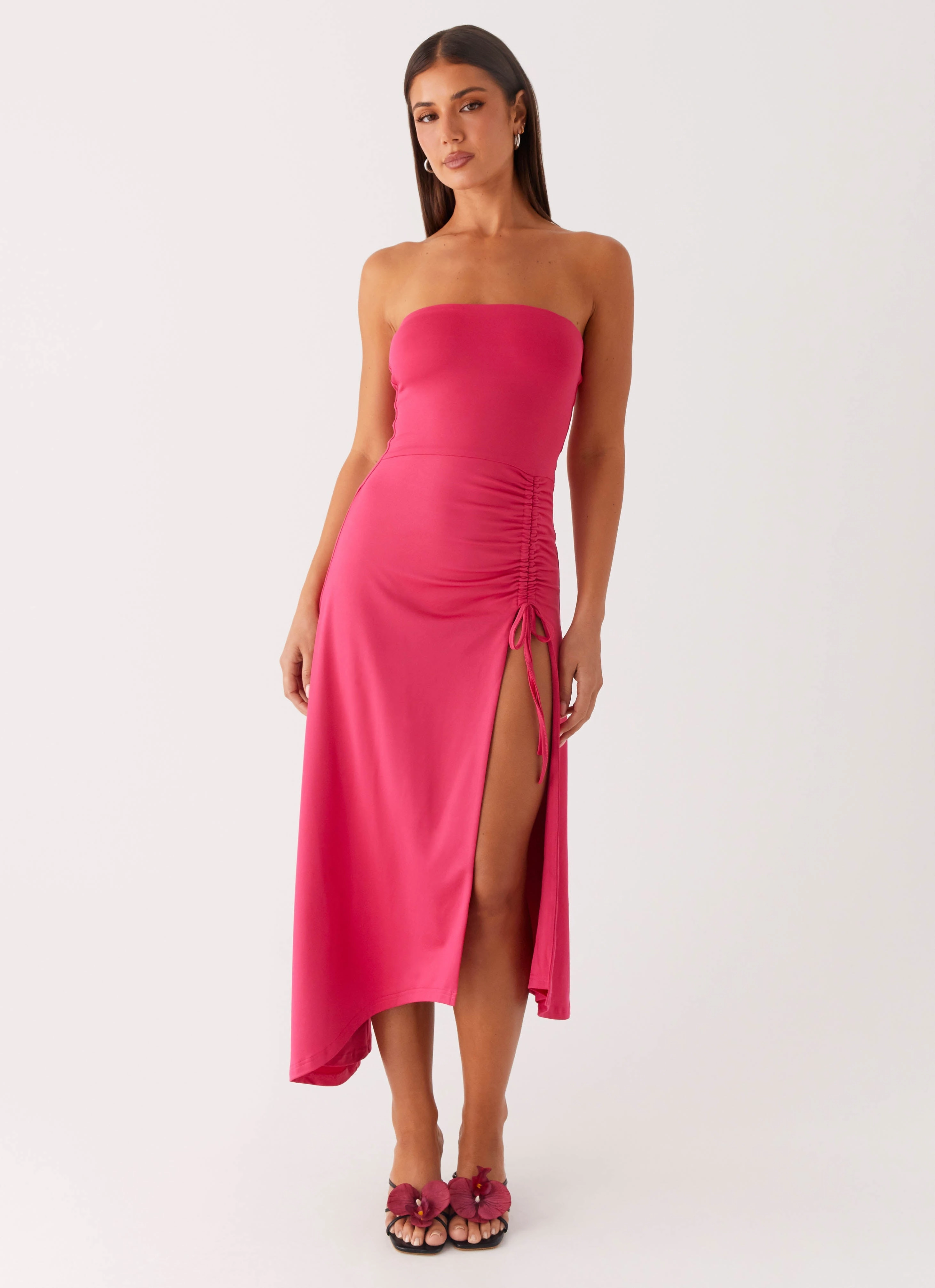 Street Look Laoise Midi Dress - Hot Pink