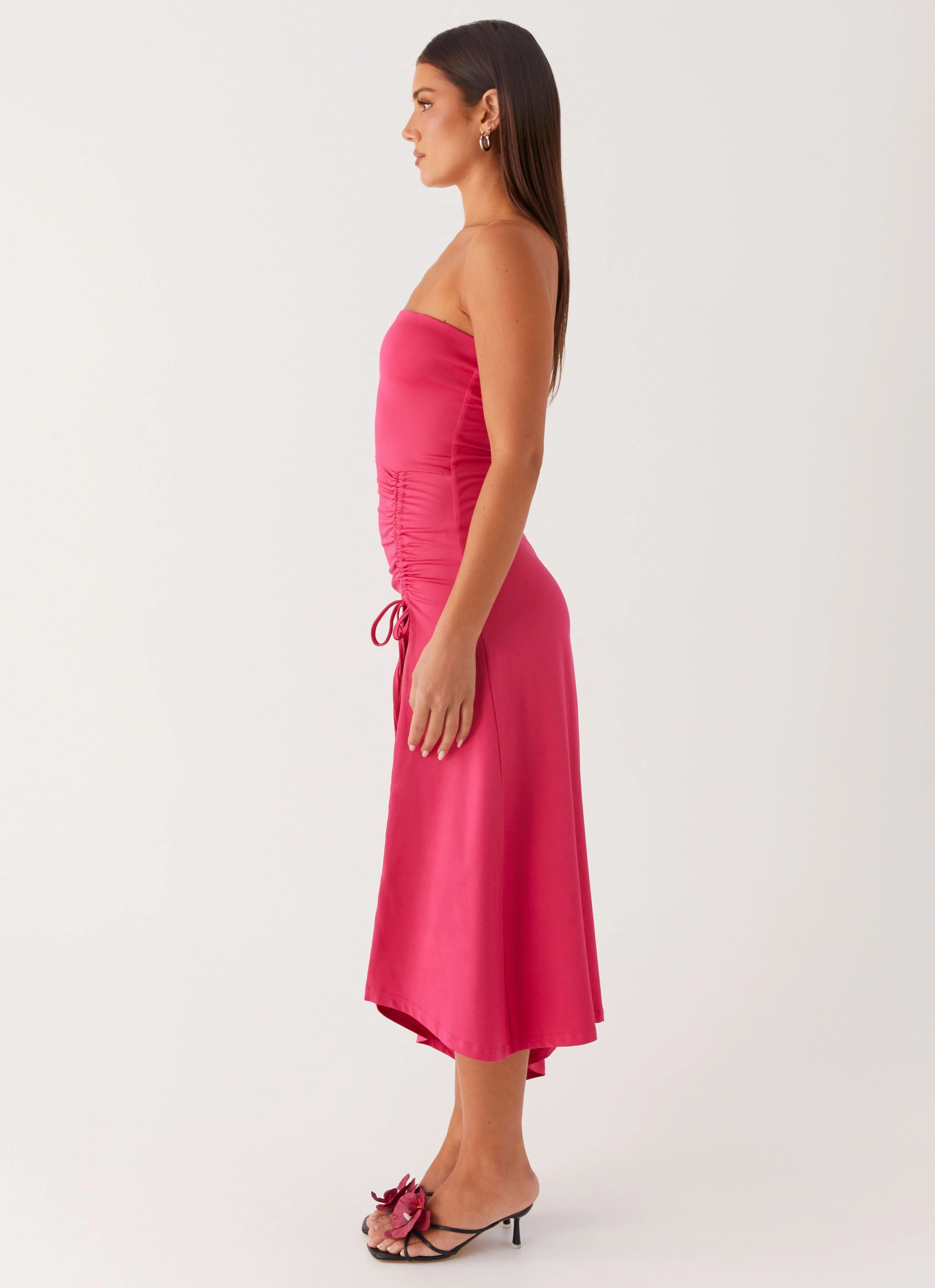 LightweightMaterial Laoise Midi Dress - Hot Pink