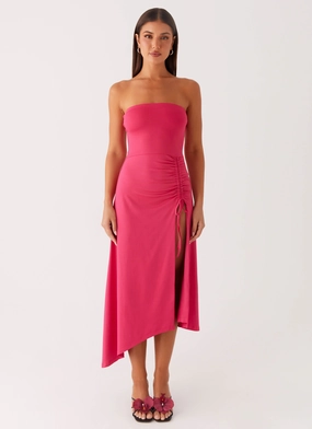Laoise Midi Dress - Hot Pink Event Favorite All-day Comfort