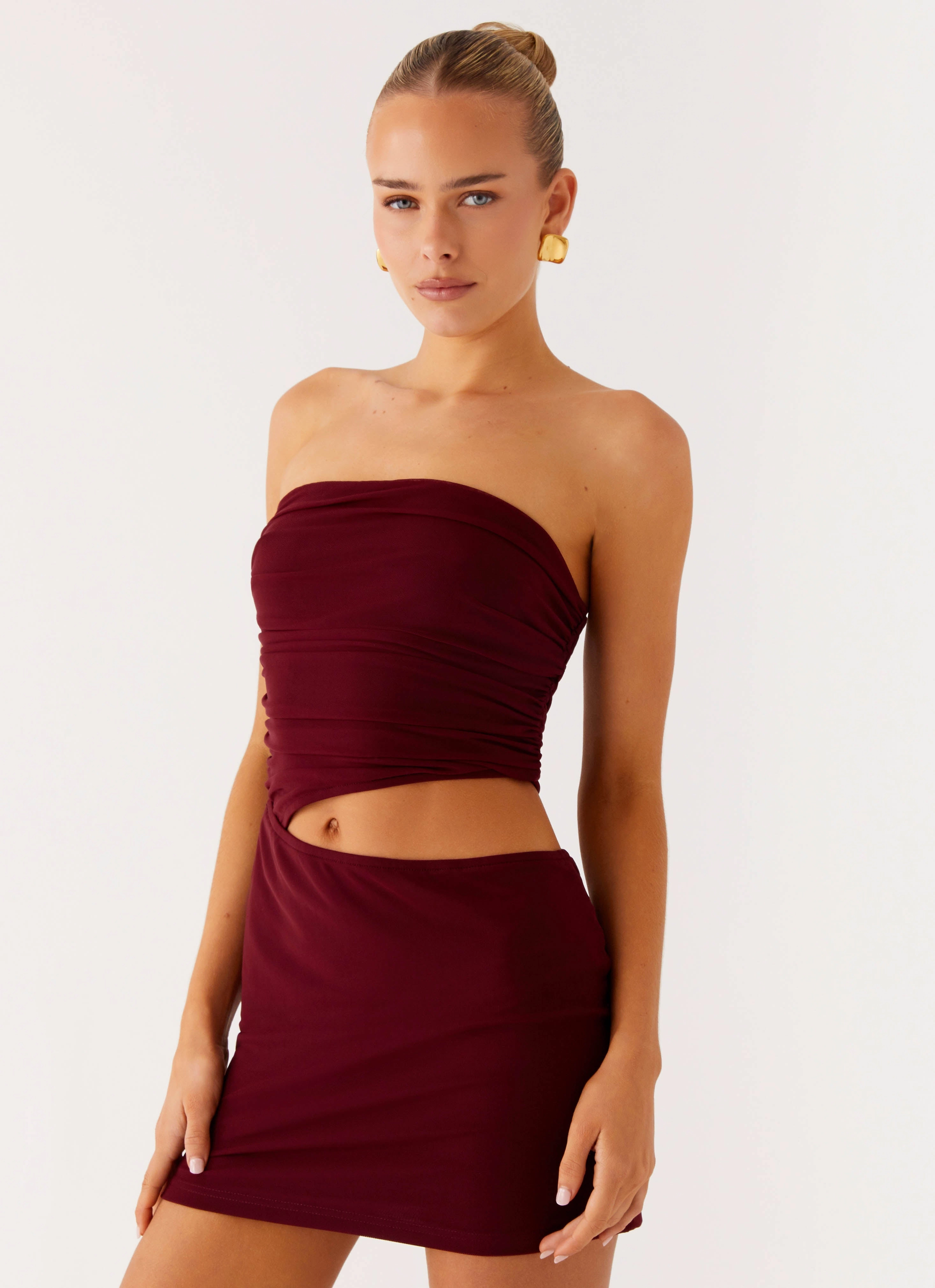 Last Heartbreak Mini Dress - Burgundy Bohemian-Style Dress for brunch