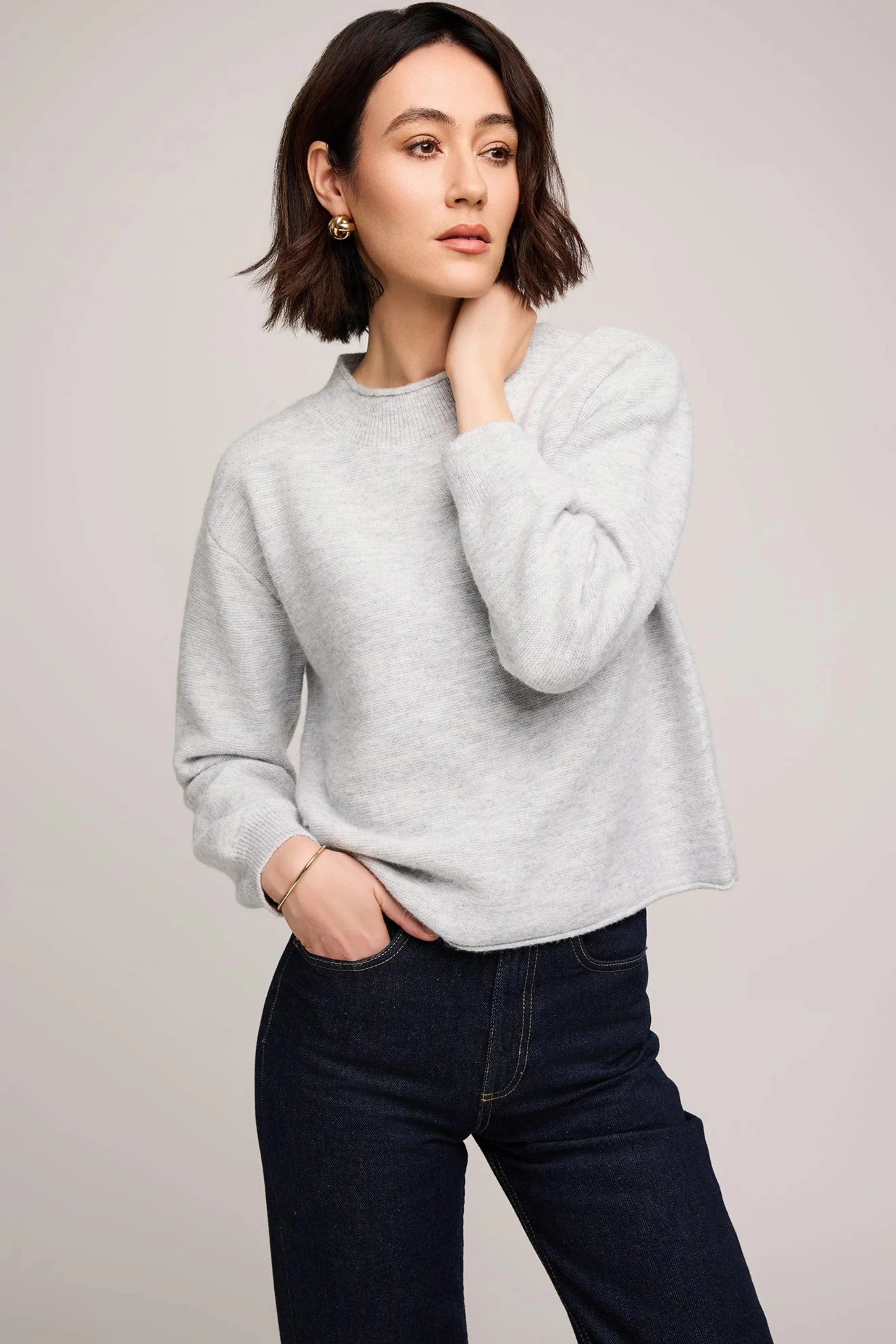 Wanda Pullover Sweater - Heather Ash Knitwear Look