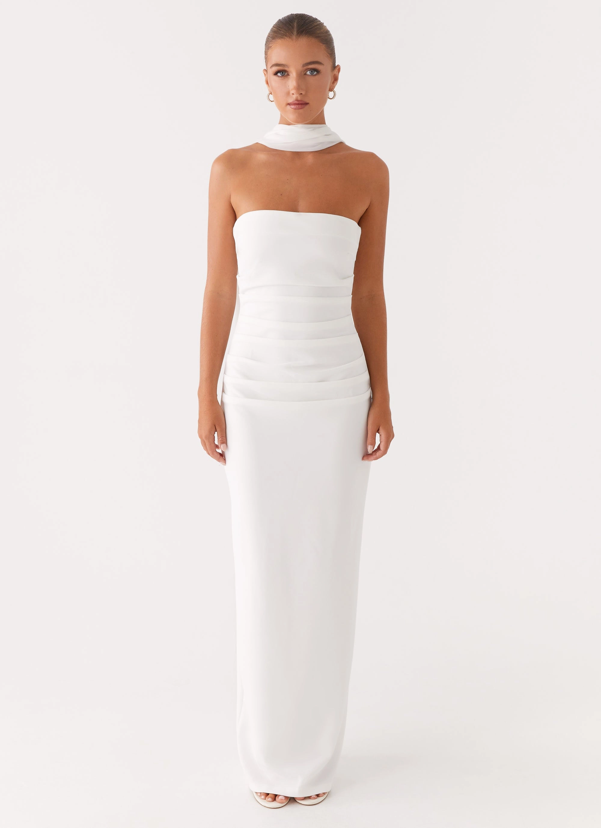 Soft Stretch Libra Maxi Dress - White