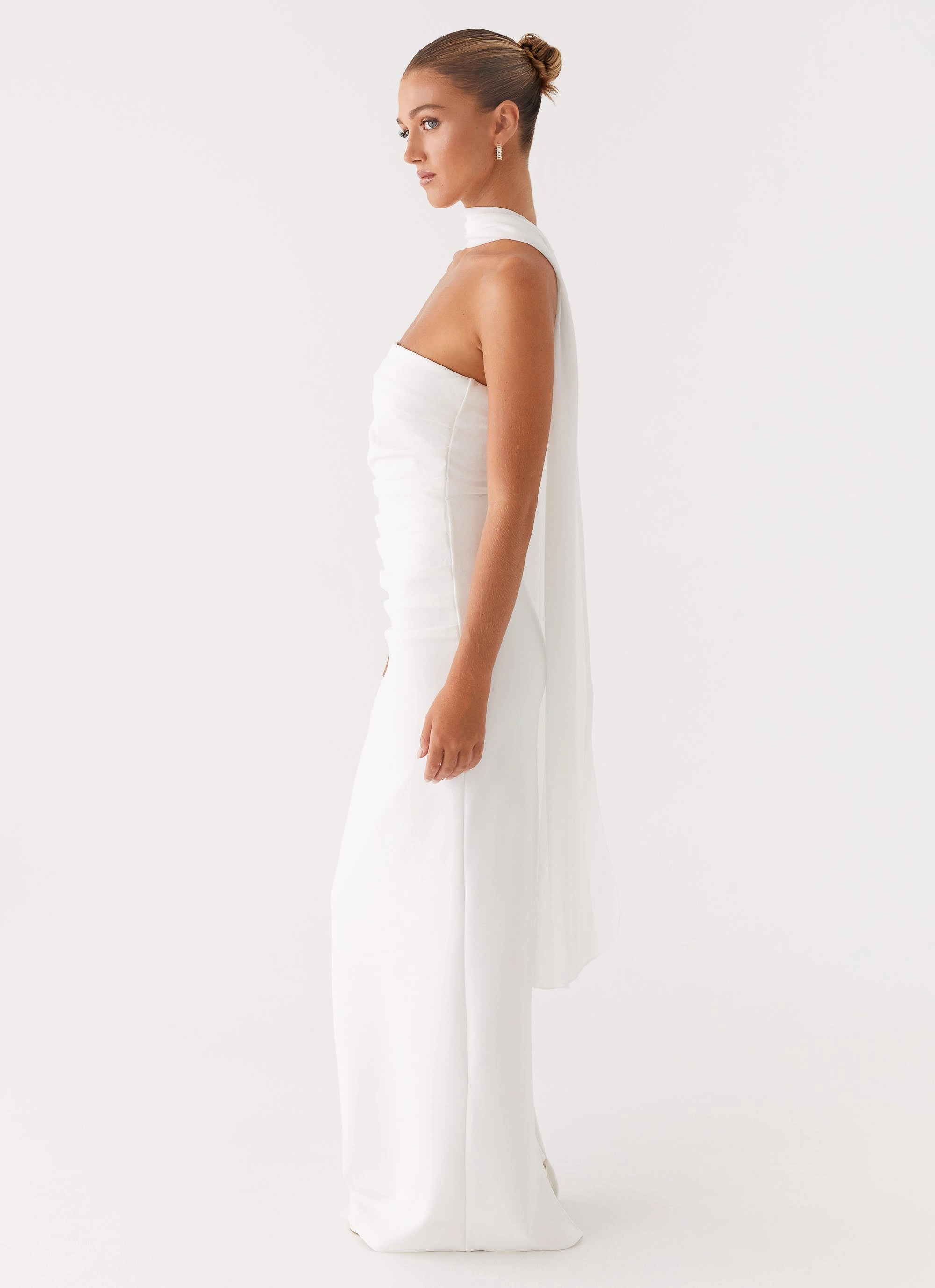 Libra Maxi Dress - White Timeless-Classic Soft-Lining
