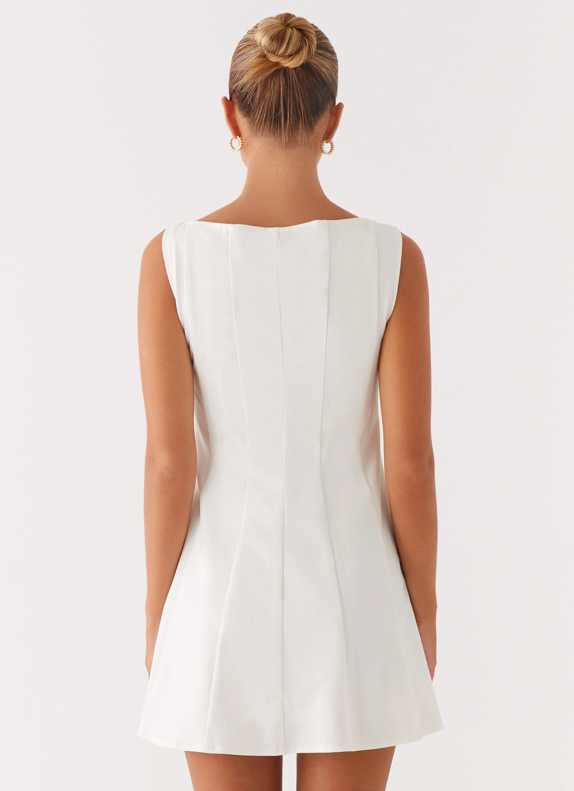 Emelie Mini Dress - White Quick Fit Zip-Closure