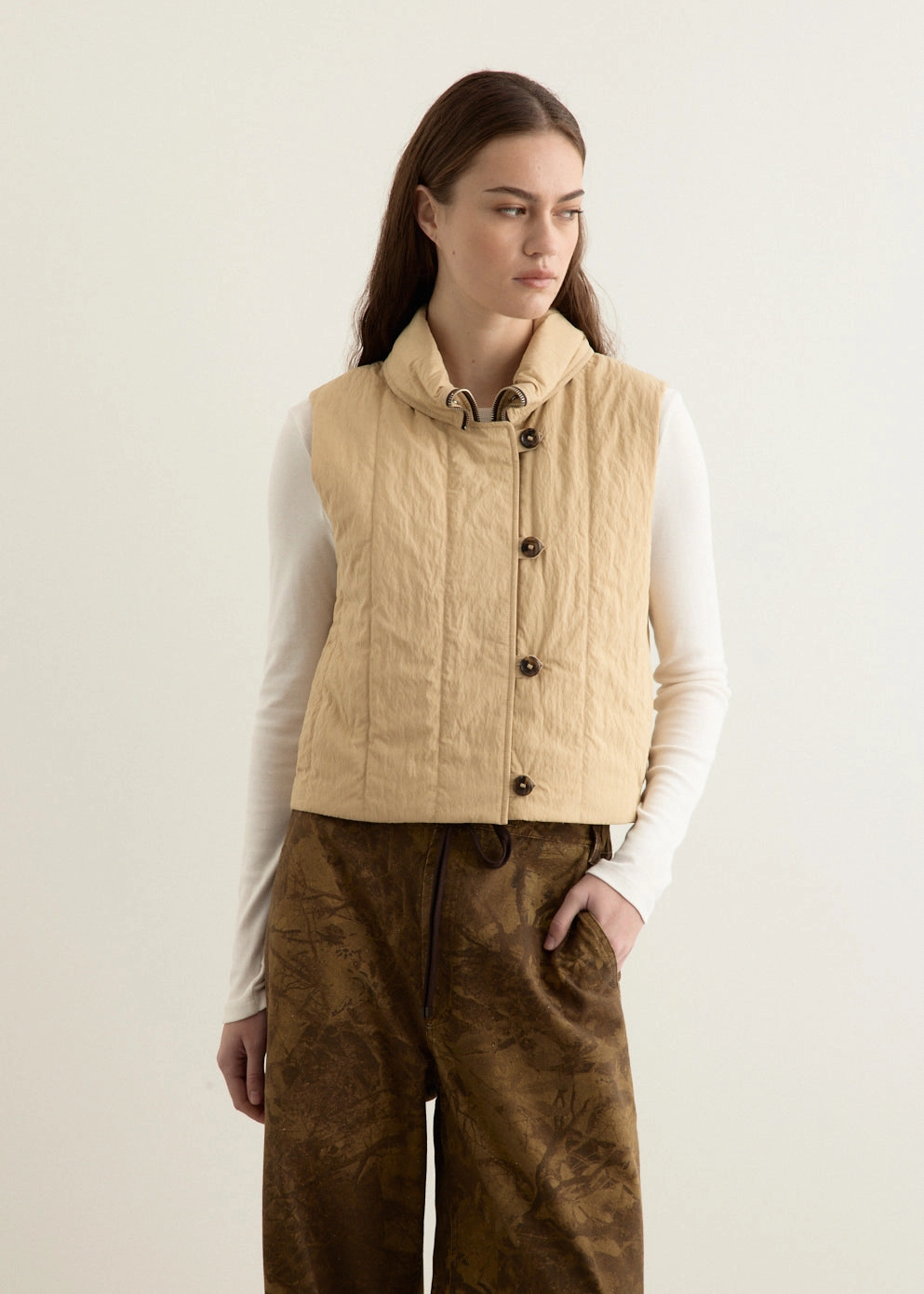 Light-Down Vest Street Explorer Fit Waterproof Zipper