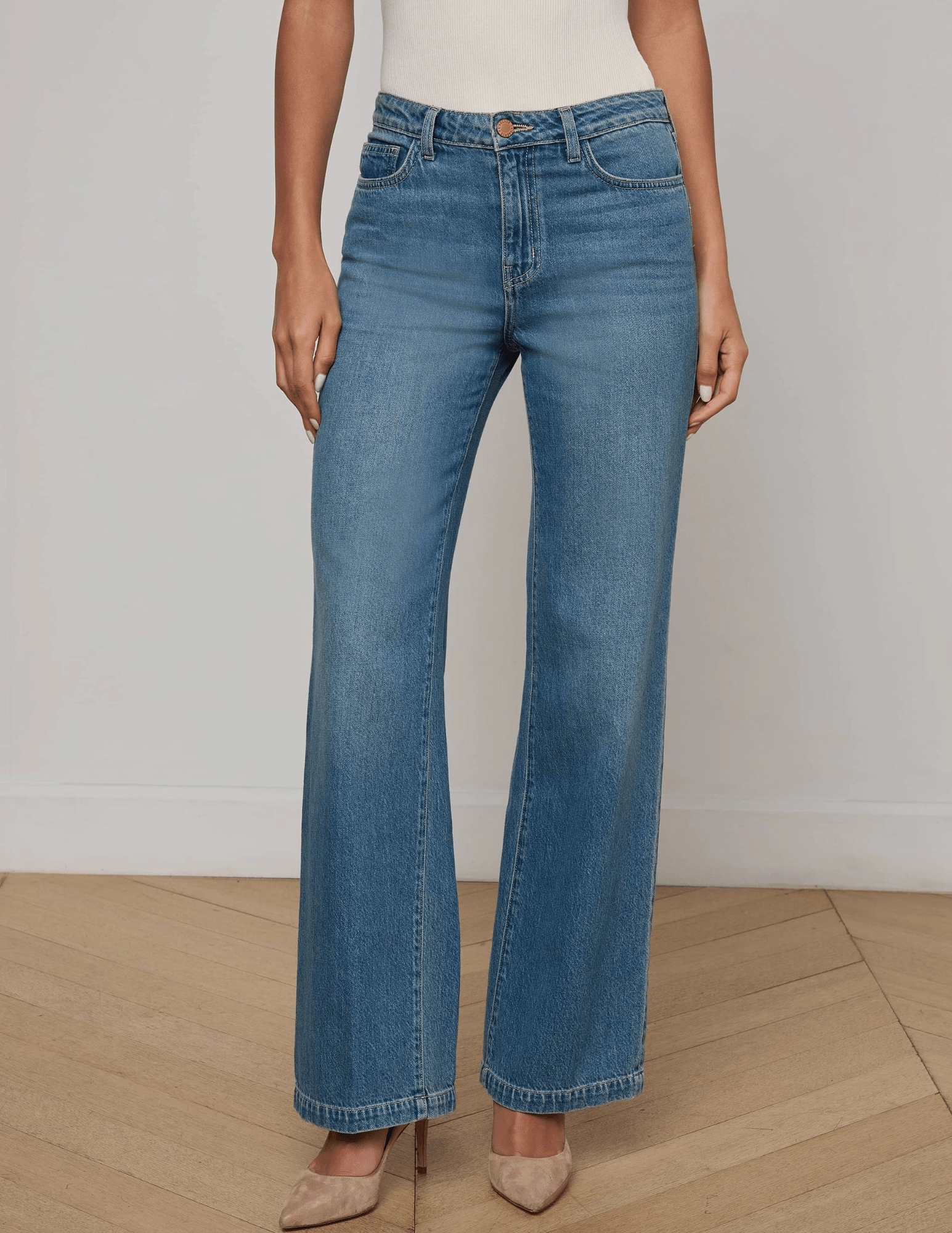 Streetwear Essential LAGENCE Scottie High Rise Wide Leg Jeans in Fargo