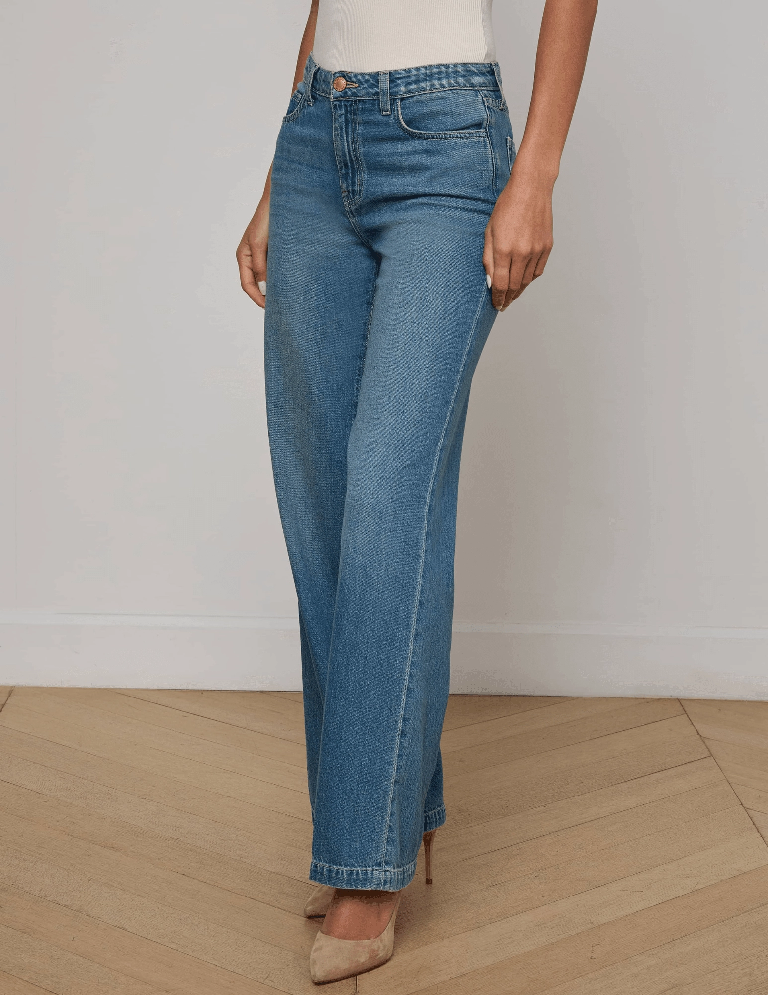 LAGENCE Scottie High Rise Wide Leg Jeans in Fargo Outdoor Ready Functional Style