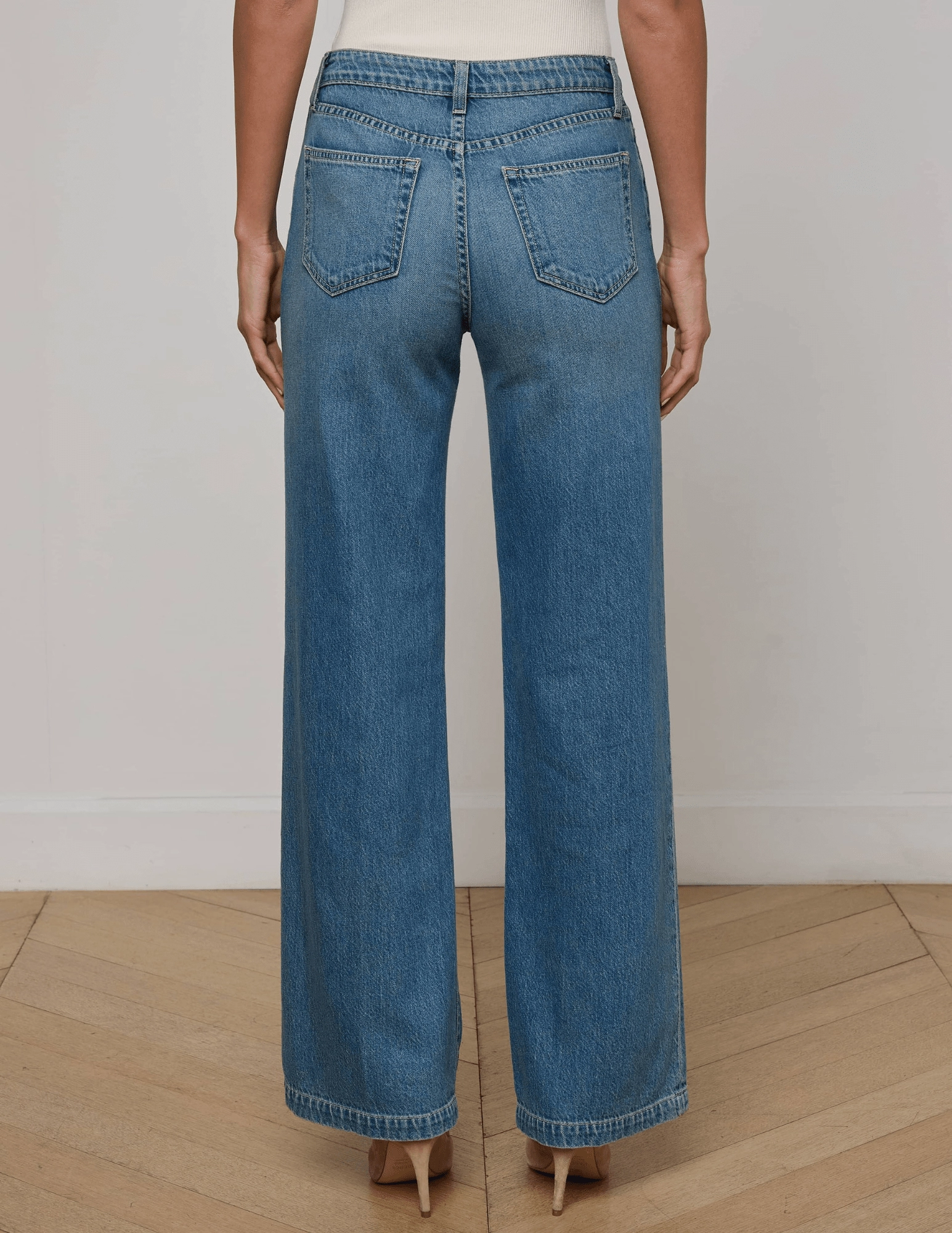 Quick Dry Technology LAGENCE Scottie High Rise Wide Leg Jeans in Fargo