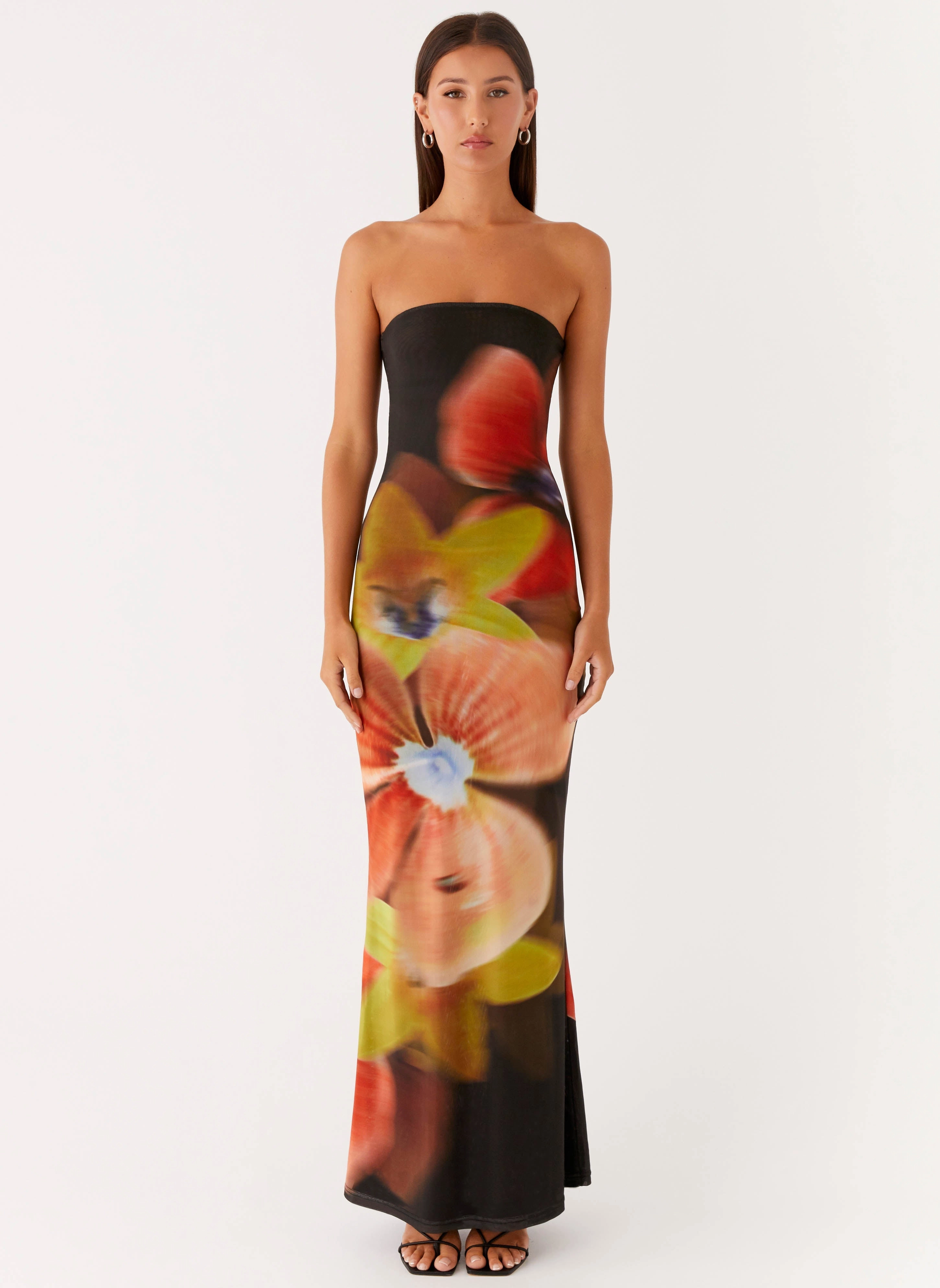 City Bright Premium Material Jorja Maxi Dress - Moody Floral