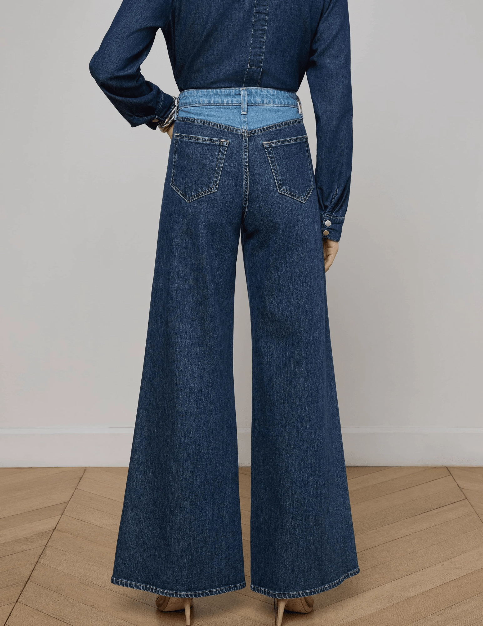LAGENCE Beau T-Seam Wide Leg Jeans in Paso Work Meeting Beach Day Party Look Modern Minimalist