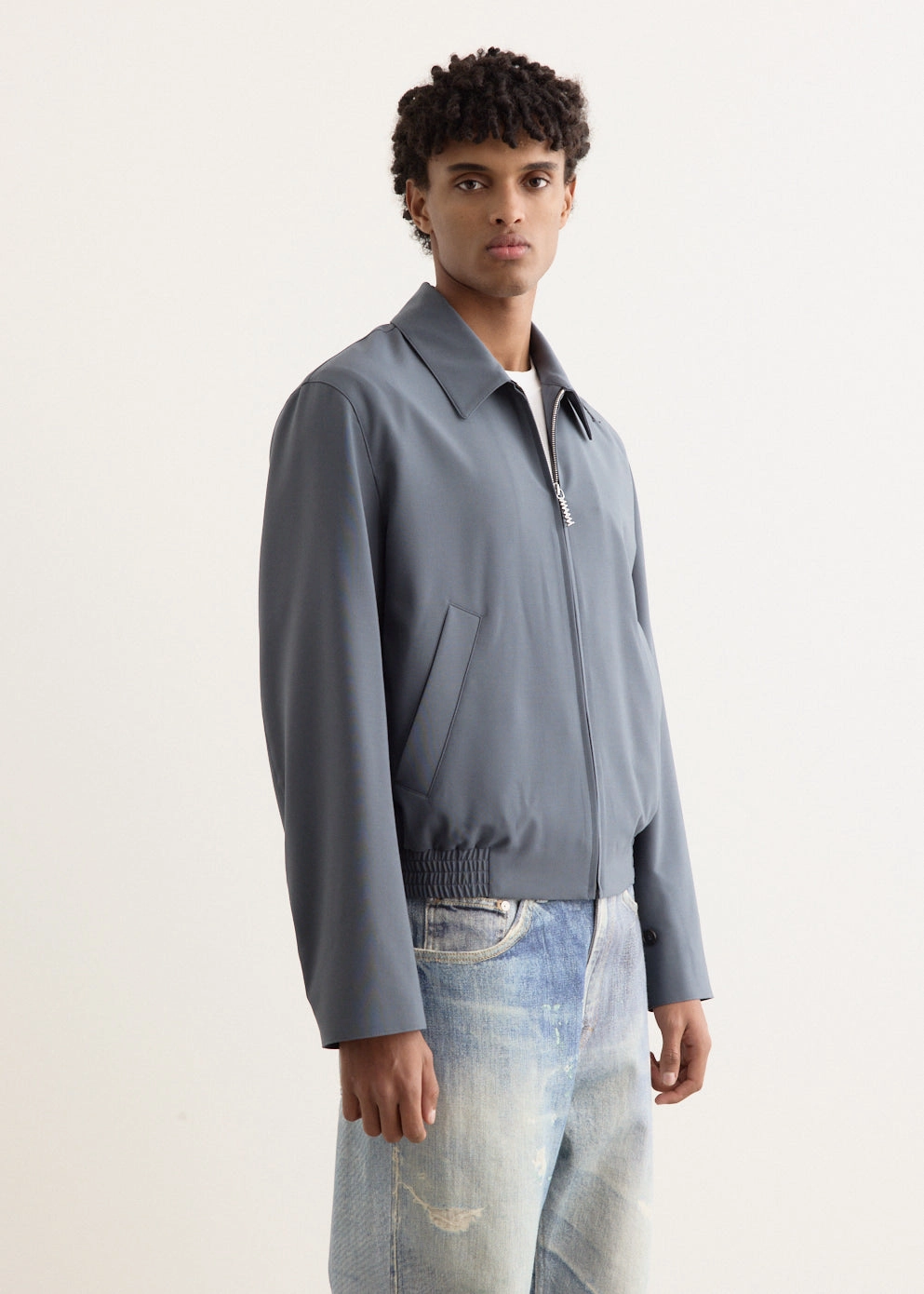 Anti Slip Shoulder Reflective Safety Trim Light Wool Jacket