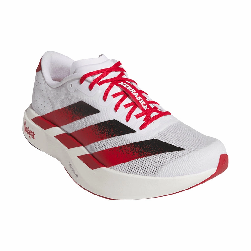 Men's Adizero EVO SL Nebraska White/Red/Black great flexibility