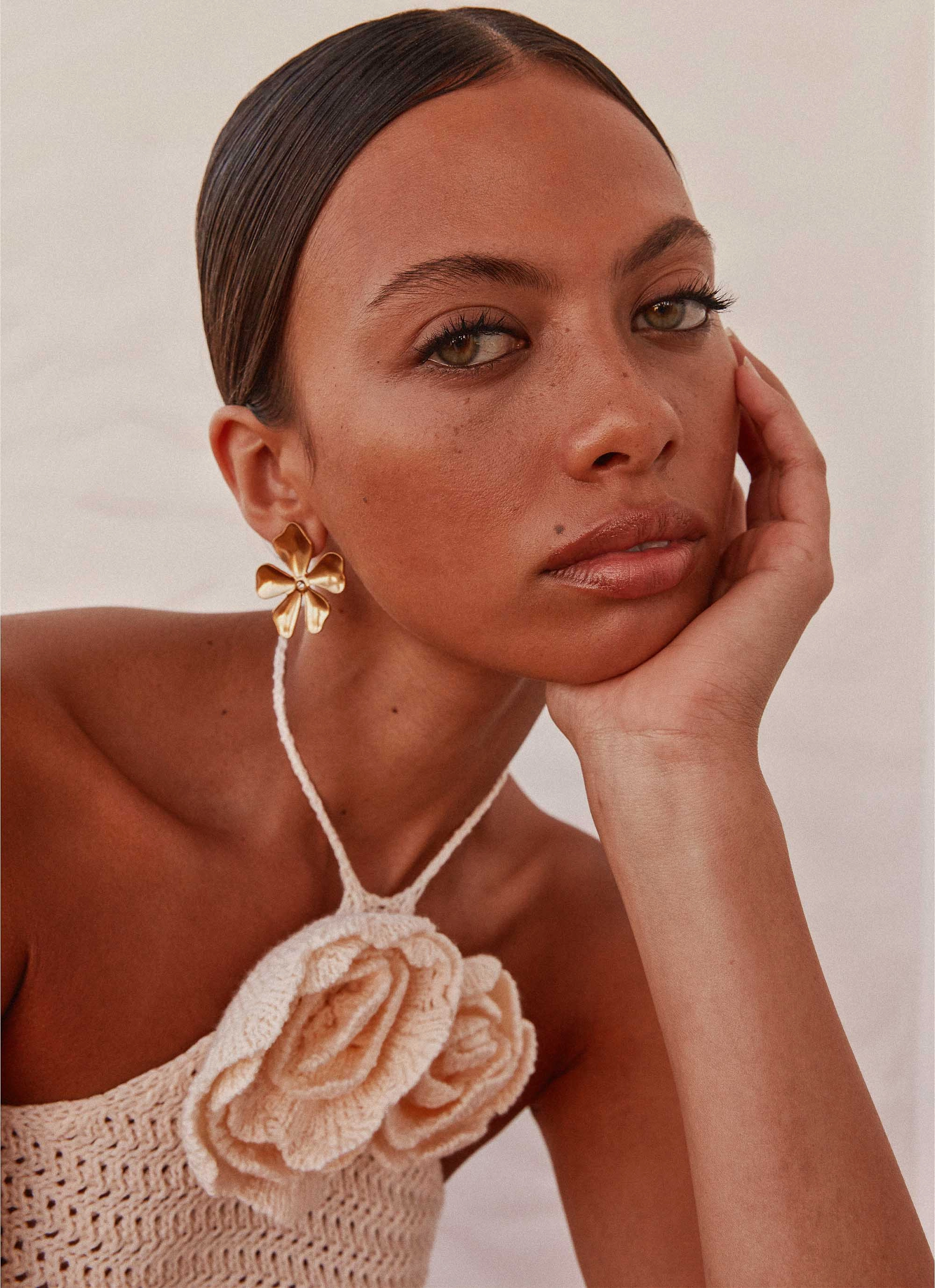 HeatSealed Seams Thermal Regulation System Maia Rose Crochet Top - Ivory