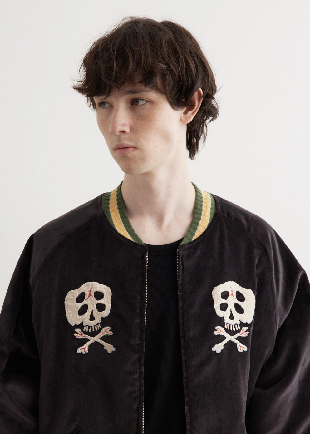 Sulfer Dyed Velvet Souvenir Jacket (RAINSKULL) Stretch Fabric WaterRepellent Finish