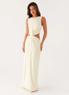 Pretty Glow Lilabelle Twist Maxi Dress - Yellow
