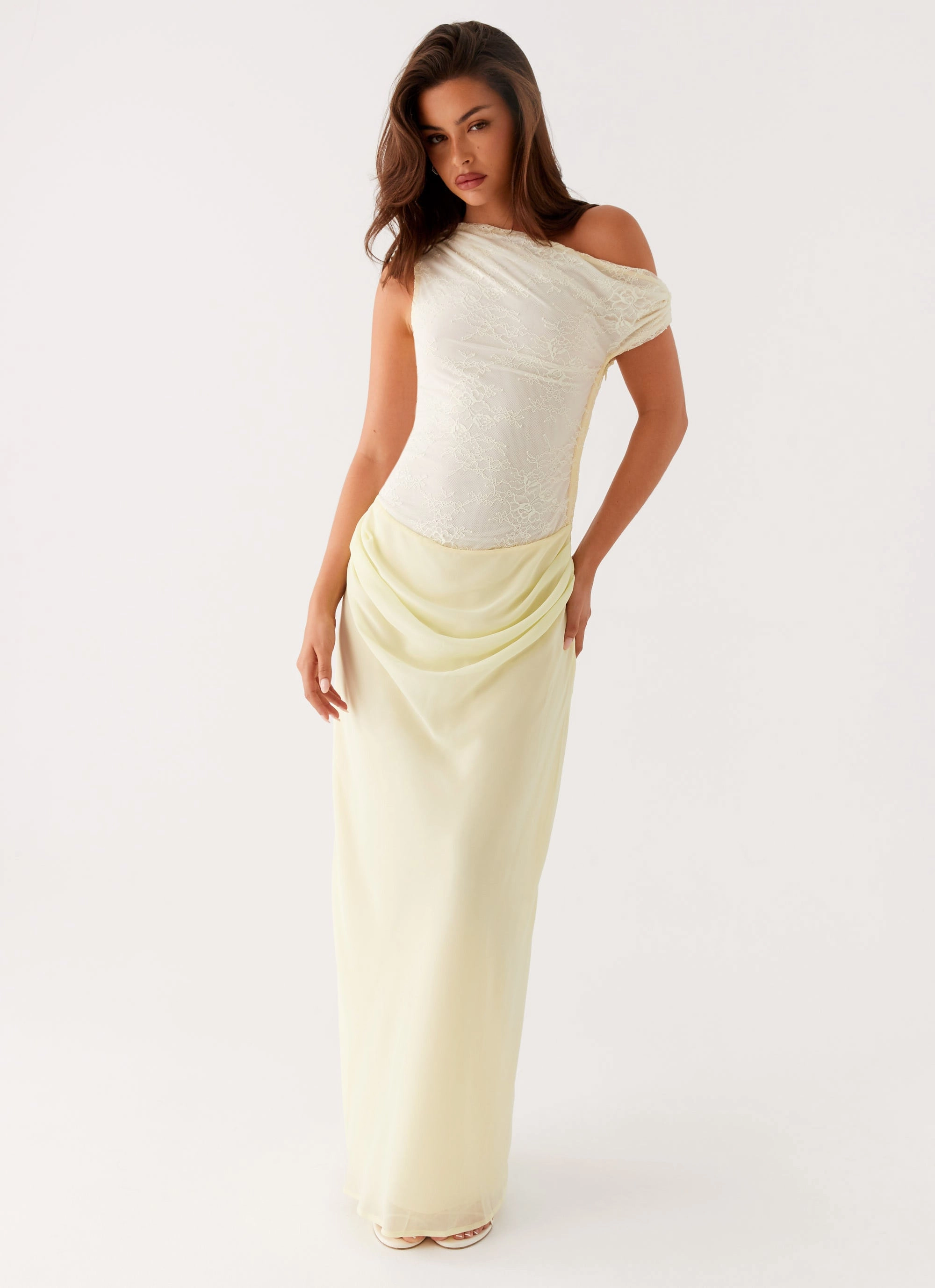 Lili Maxi Dress - Yellow Thermal-Lined Solid-color