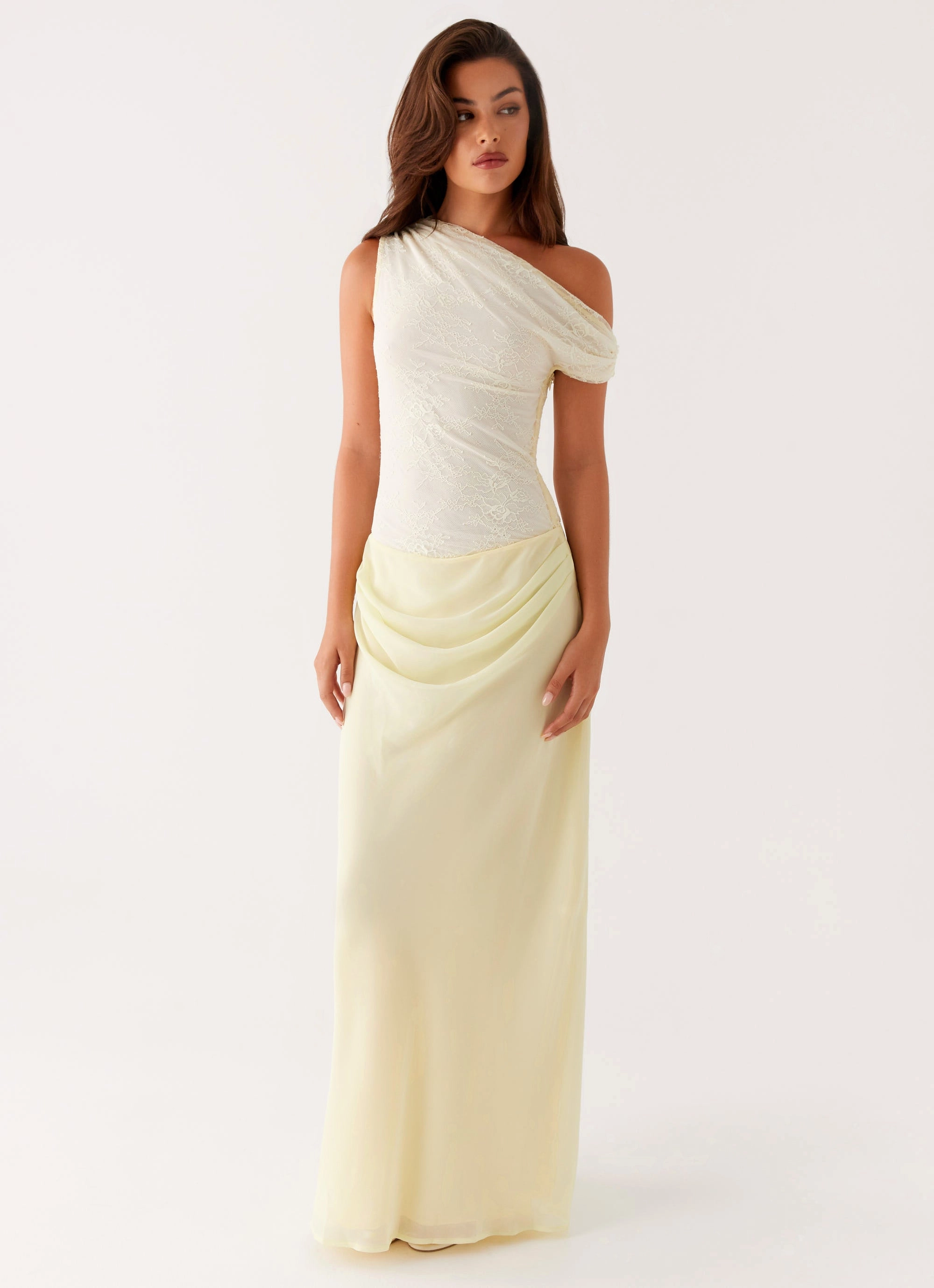 Lili Maxi Dress - Yellow Wrap Charm Refined Aesthetic