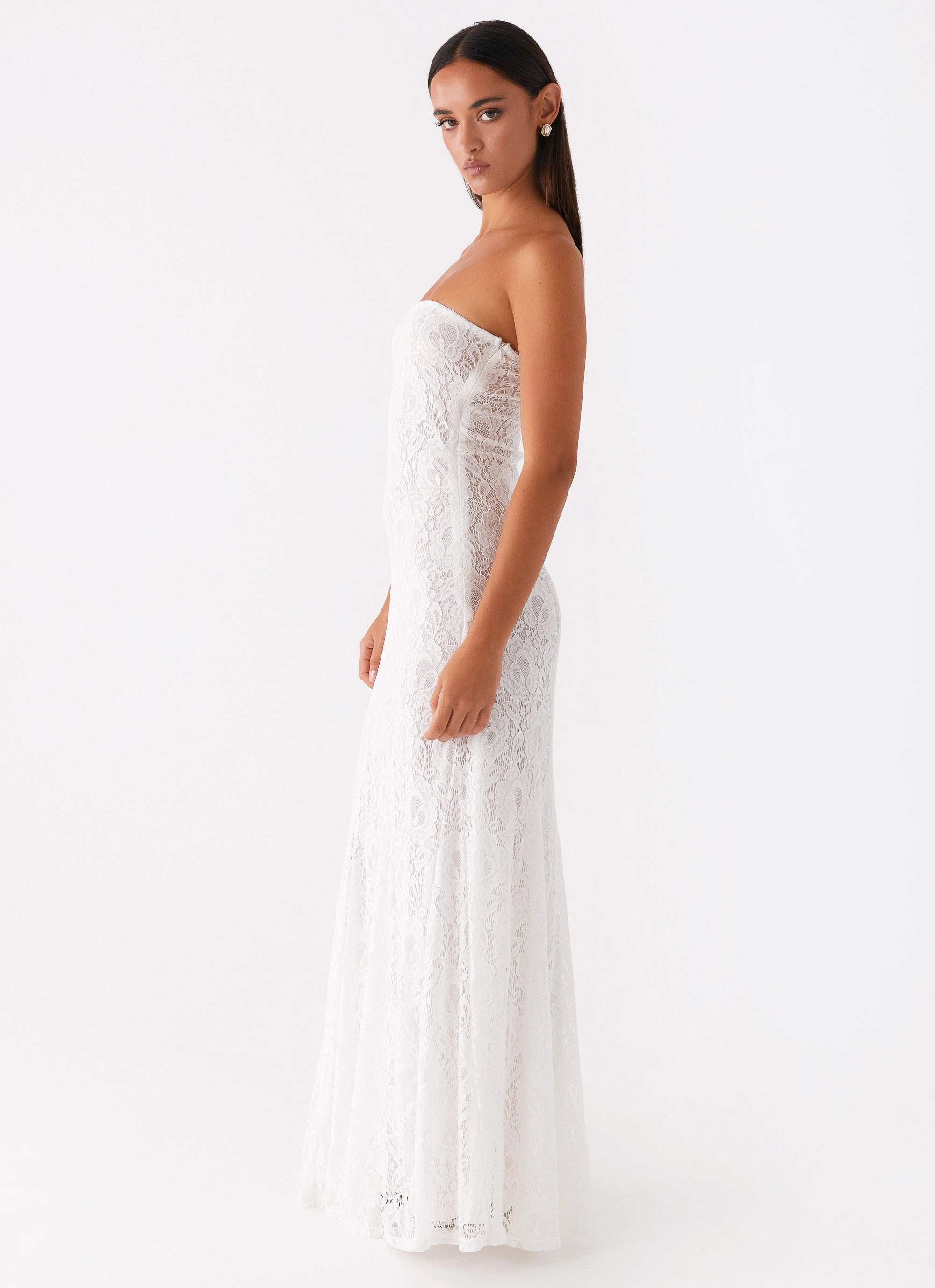 Effortless Vibe Lolita Lace Maxi Dress - Ivory