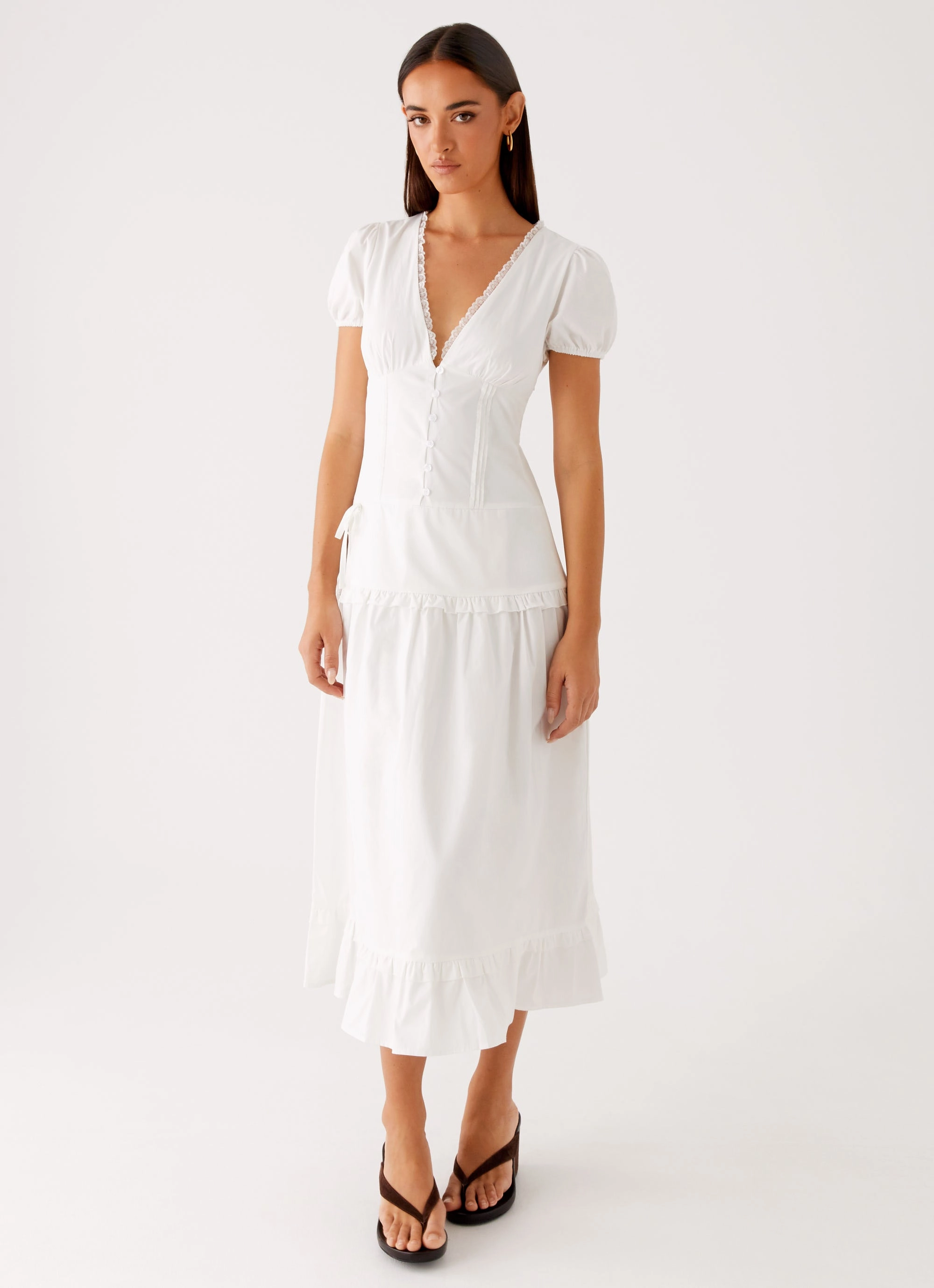 London Midi Dress - White Street Edge