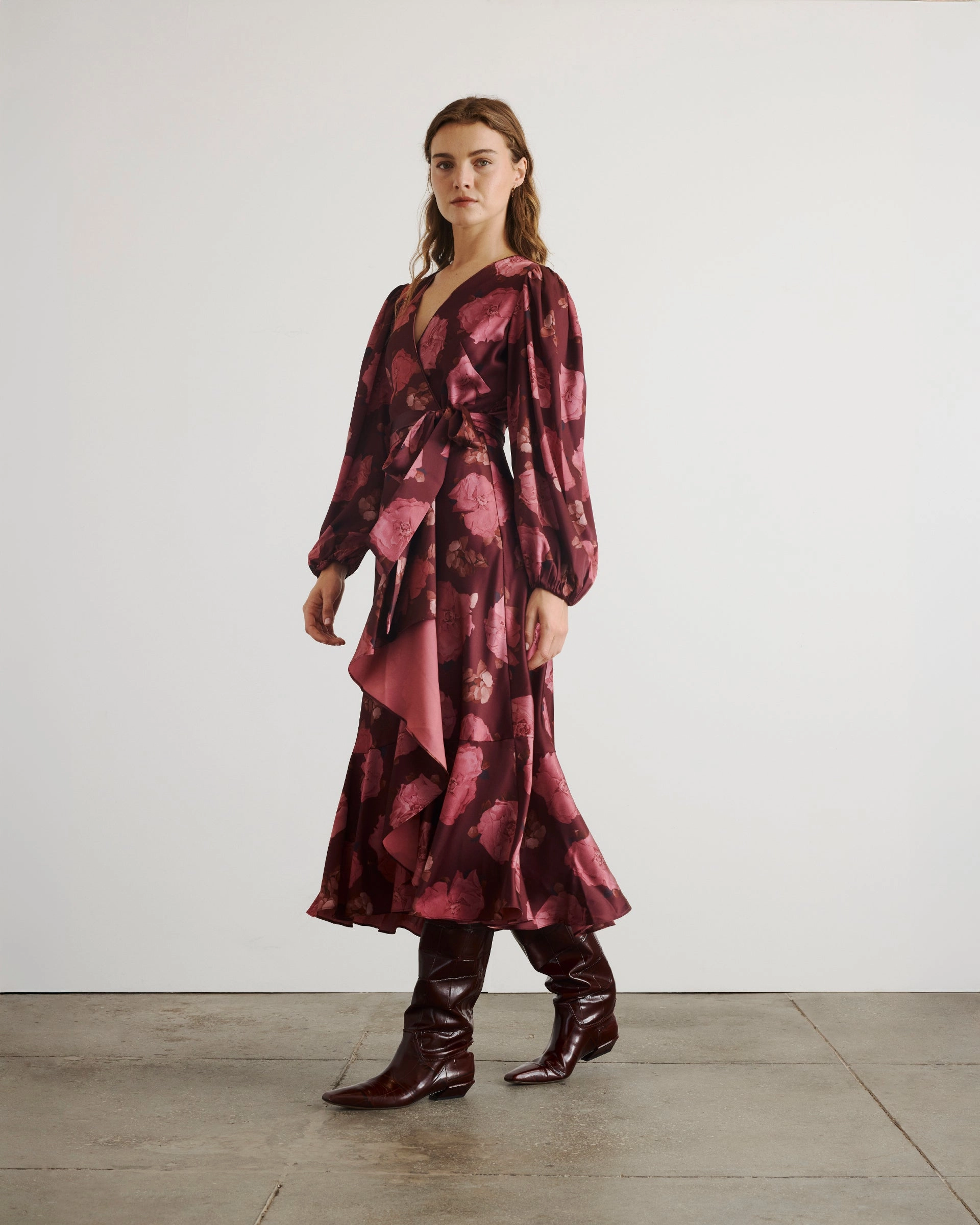 Calm Silhouette Vibrant Wear Long Sleeve Blaire Dress