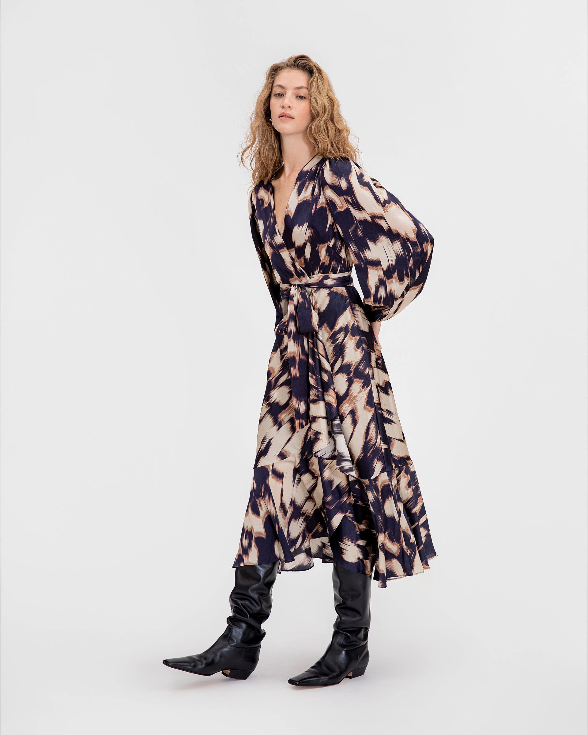 Long Sleeve Blaire Dress Silk Air