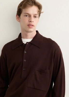 Long Sleeve Pullover Knit Shirt Elastic hemline Urban Casual Look