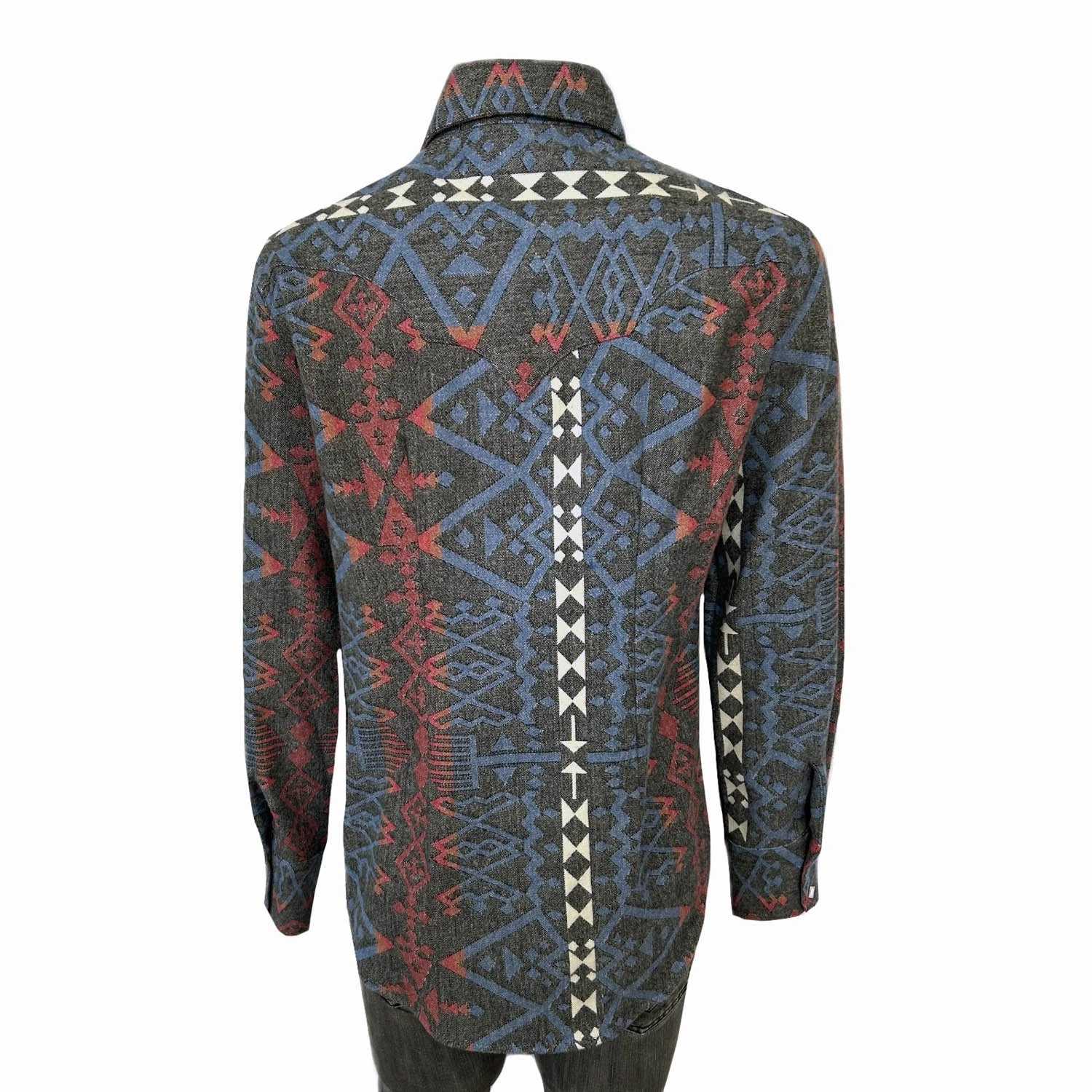 Rockmount Womens Flannel Jacquard Western Black/Red 100% Cotton L/S Shirt Urban Wear