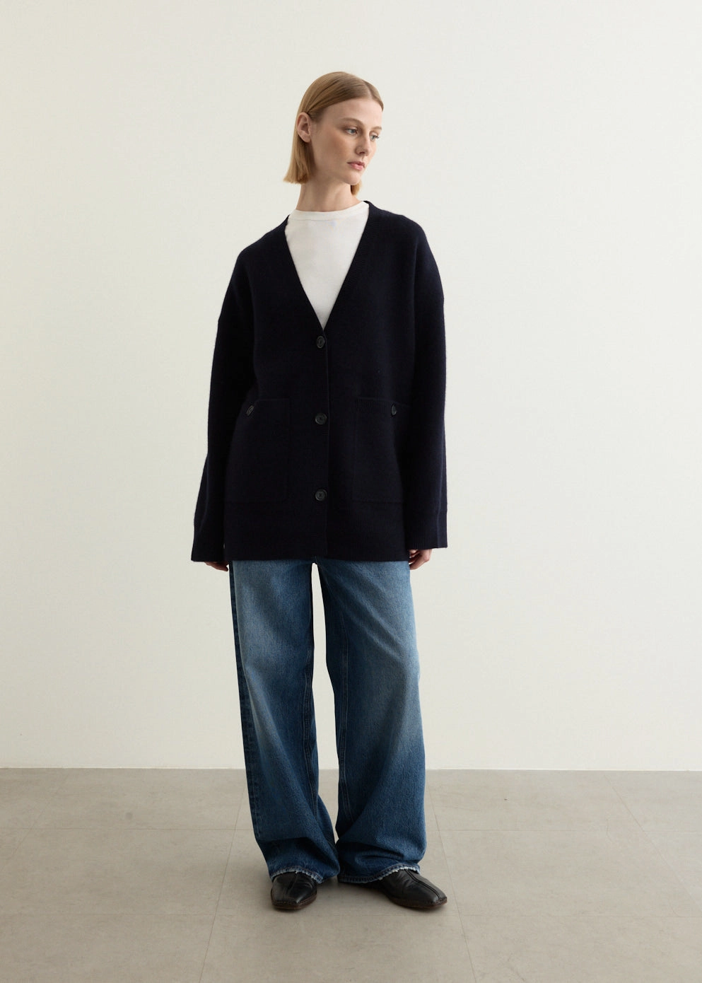 Weekend Outing Wear Fade Resistant Dye Method Longline Cardigan