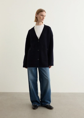 Weekend Outing Wear Fade Resistant Dye Method Longline Cardigan
