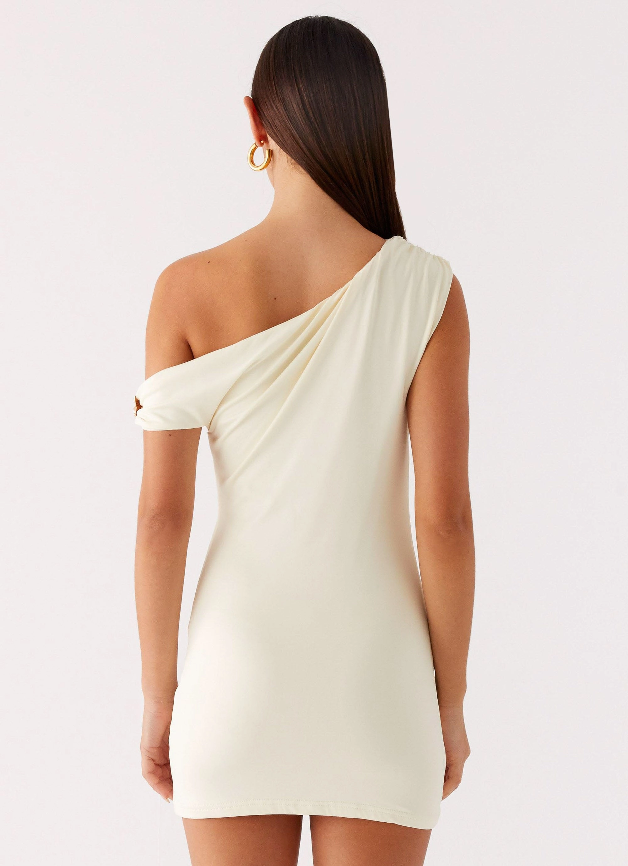 Island Time Mini Dress - Yellow Flattering Design Wear Frayed-Edge