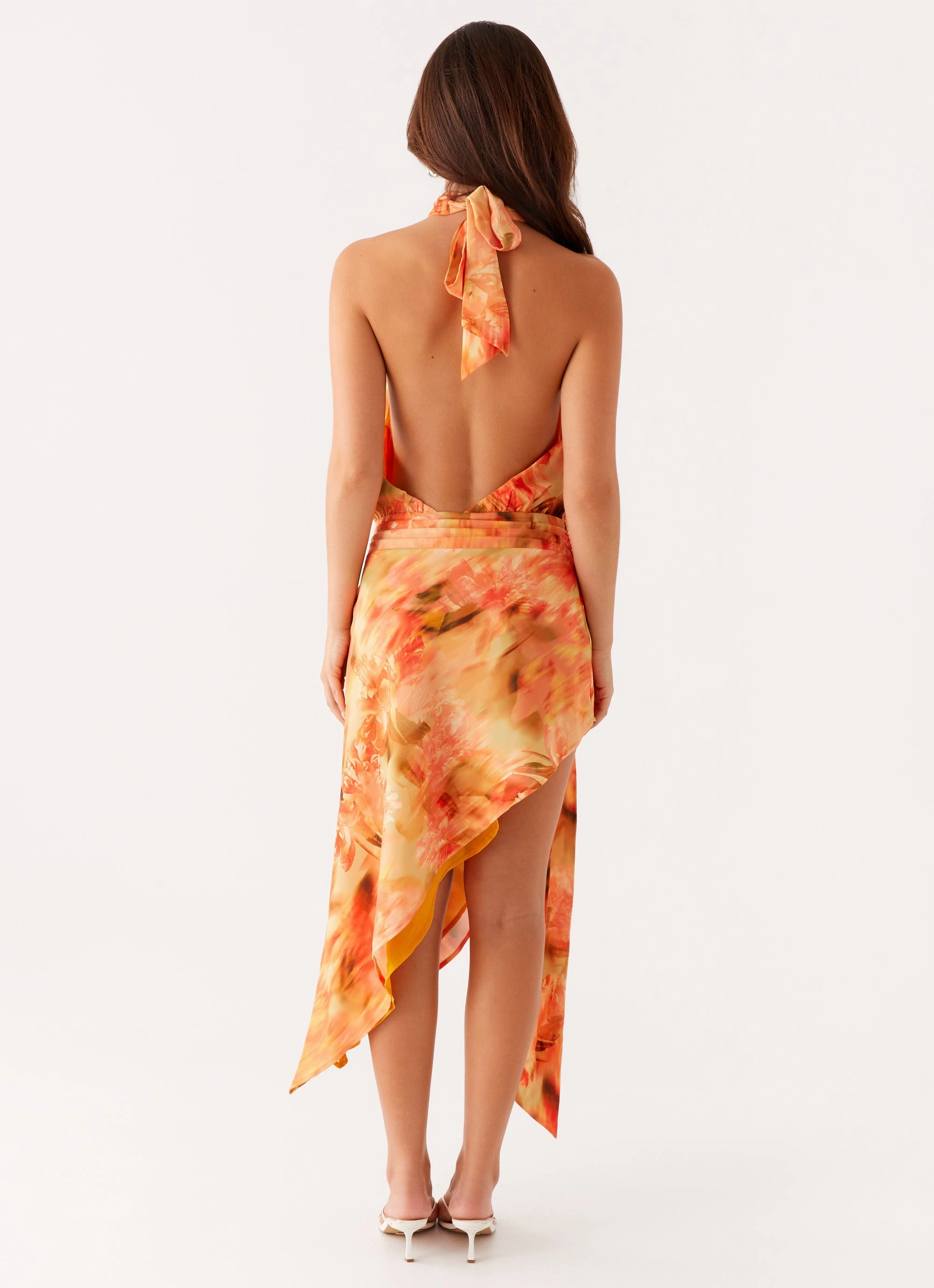 Lou Midi Dress - Sunset Floral Trend Fit