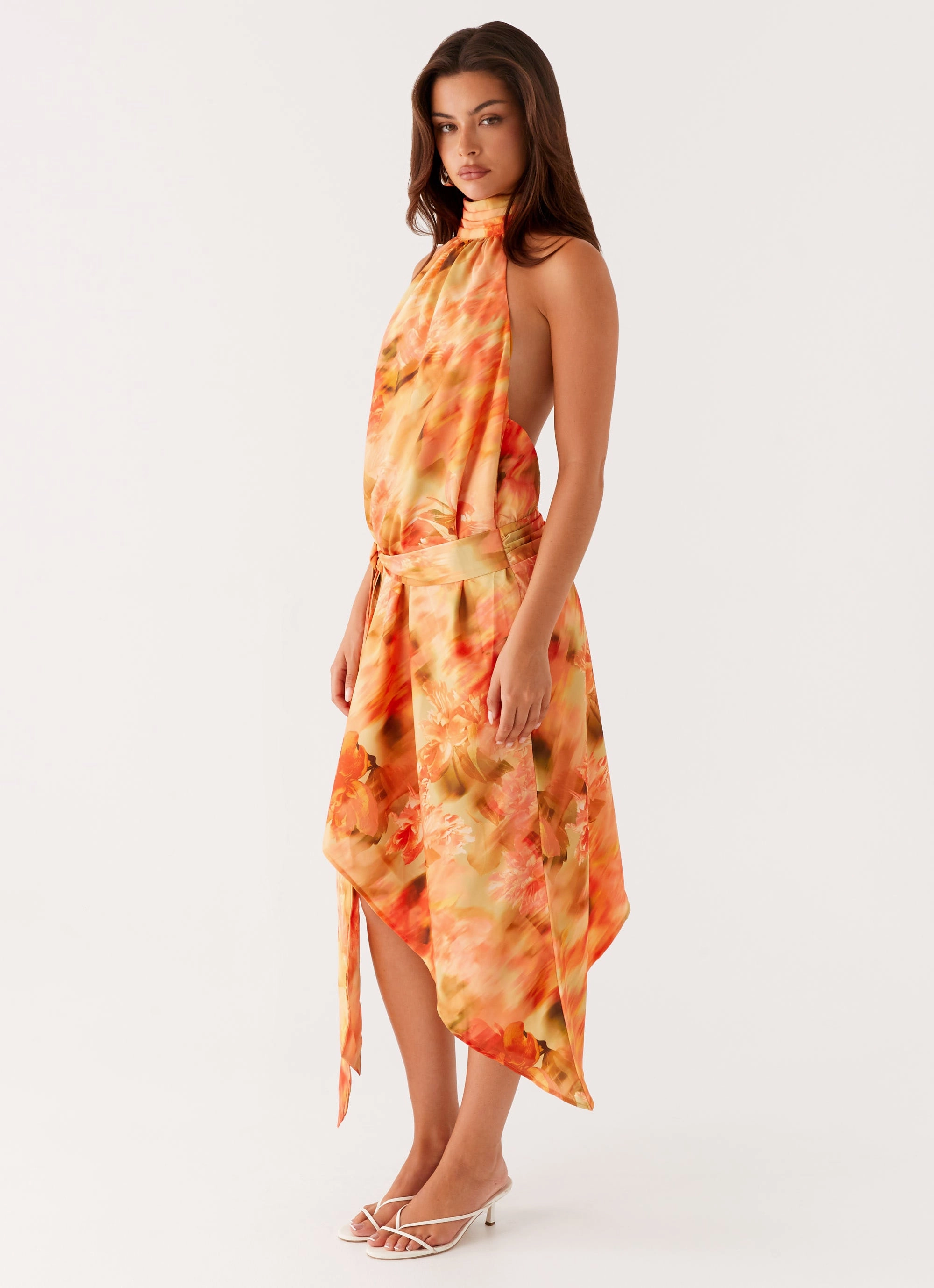 Urban Favorite Lou Midi Dress - Sunset Floral