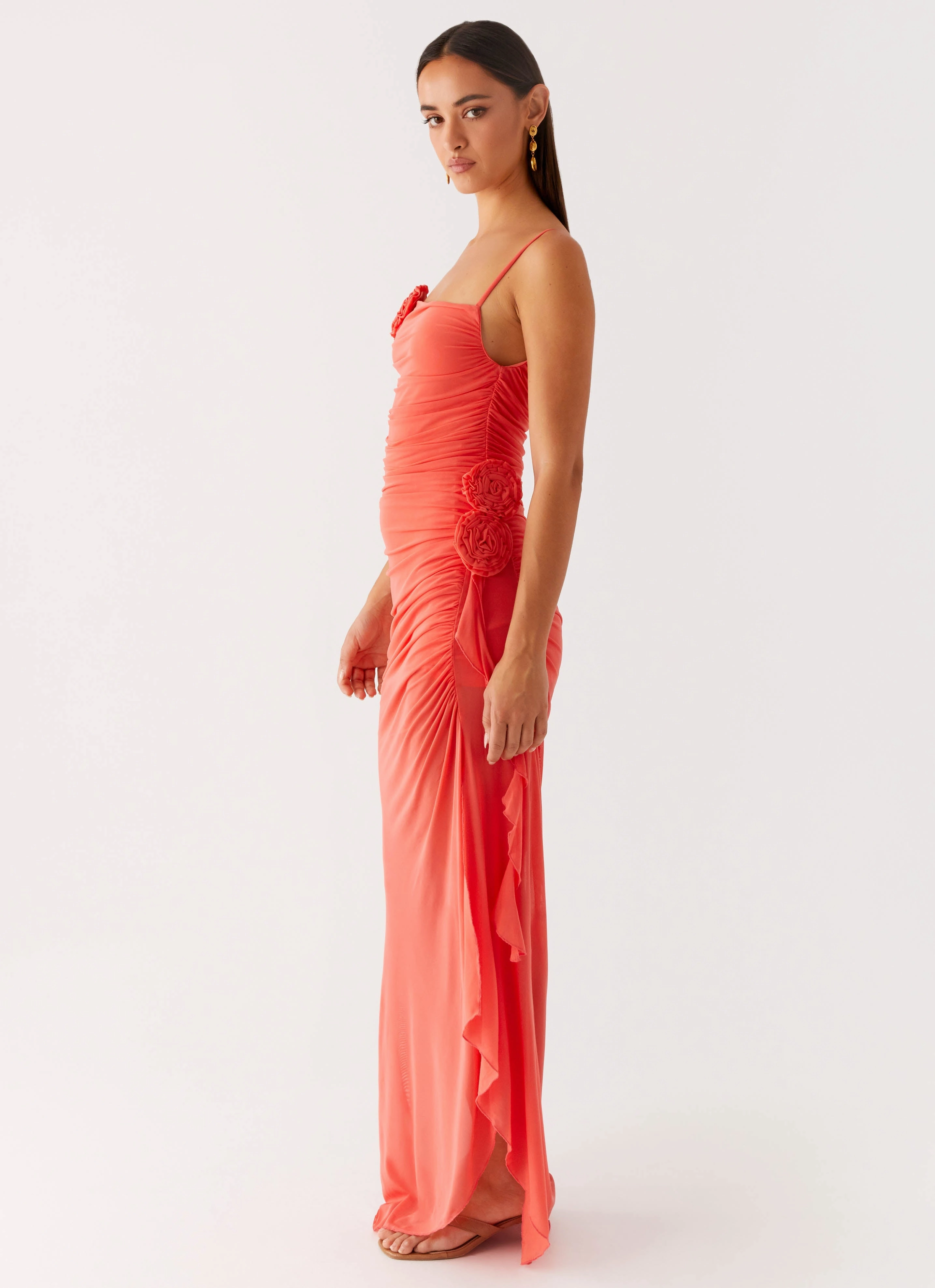 Louana Maxi Dress - Coral All Gender Fit