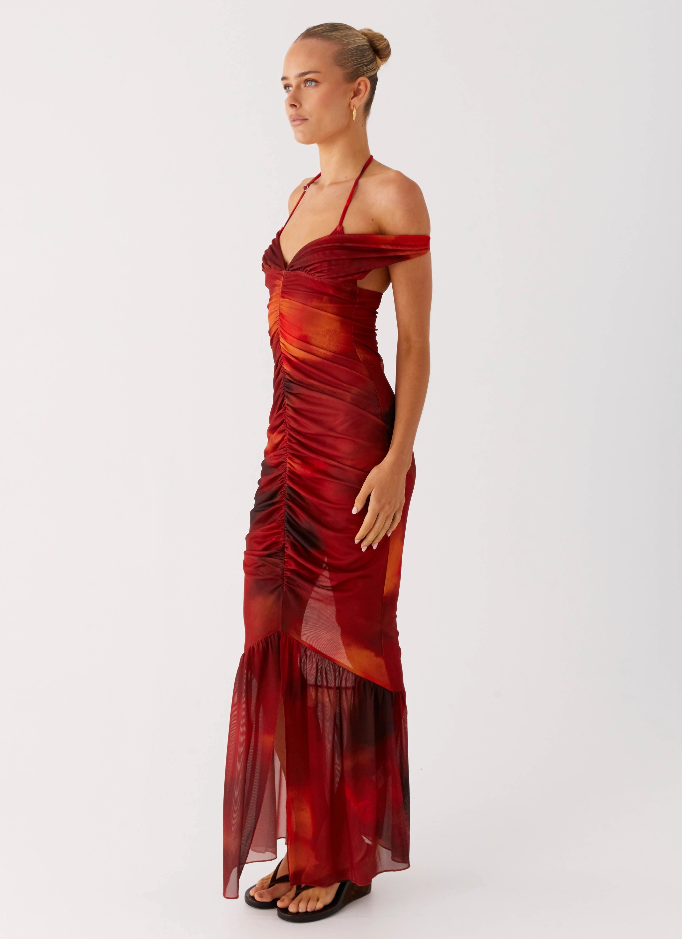 All Moments Fluid movement Love Me Not Maxi Dress - Scarlet Blur