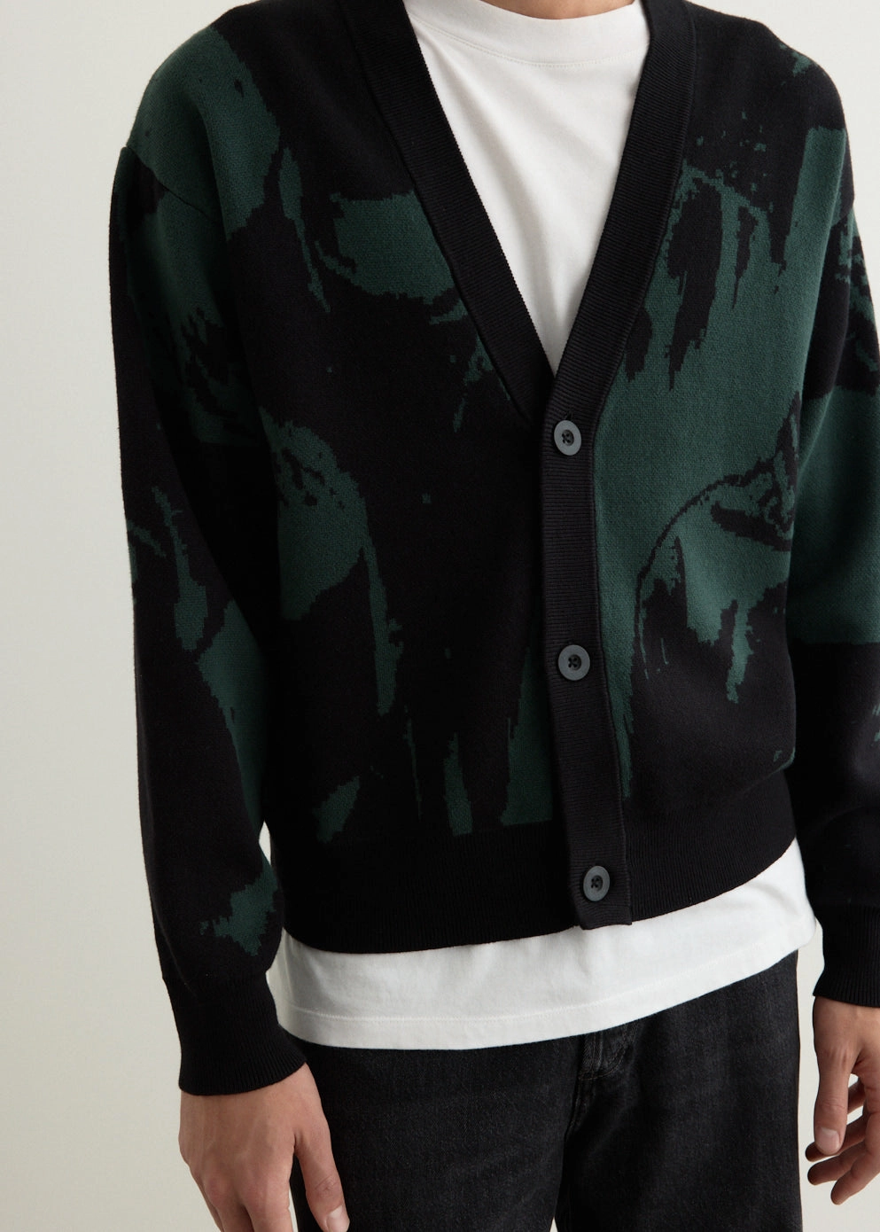 Adjustable Hood System Duo Knit Cardigan