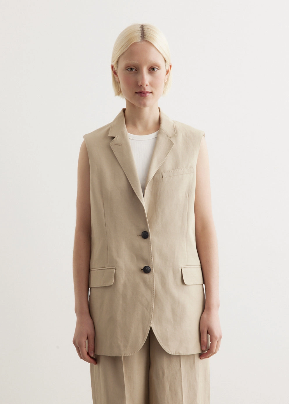 Stylish Daily Fit Odessa Linen Vest