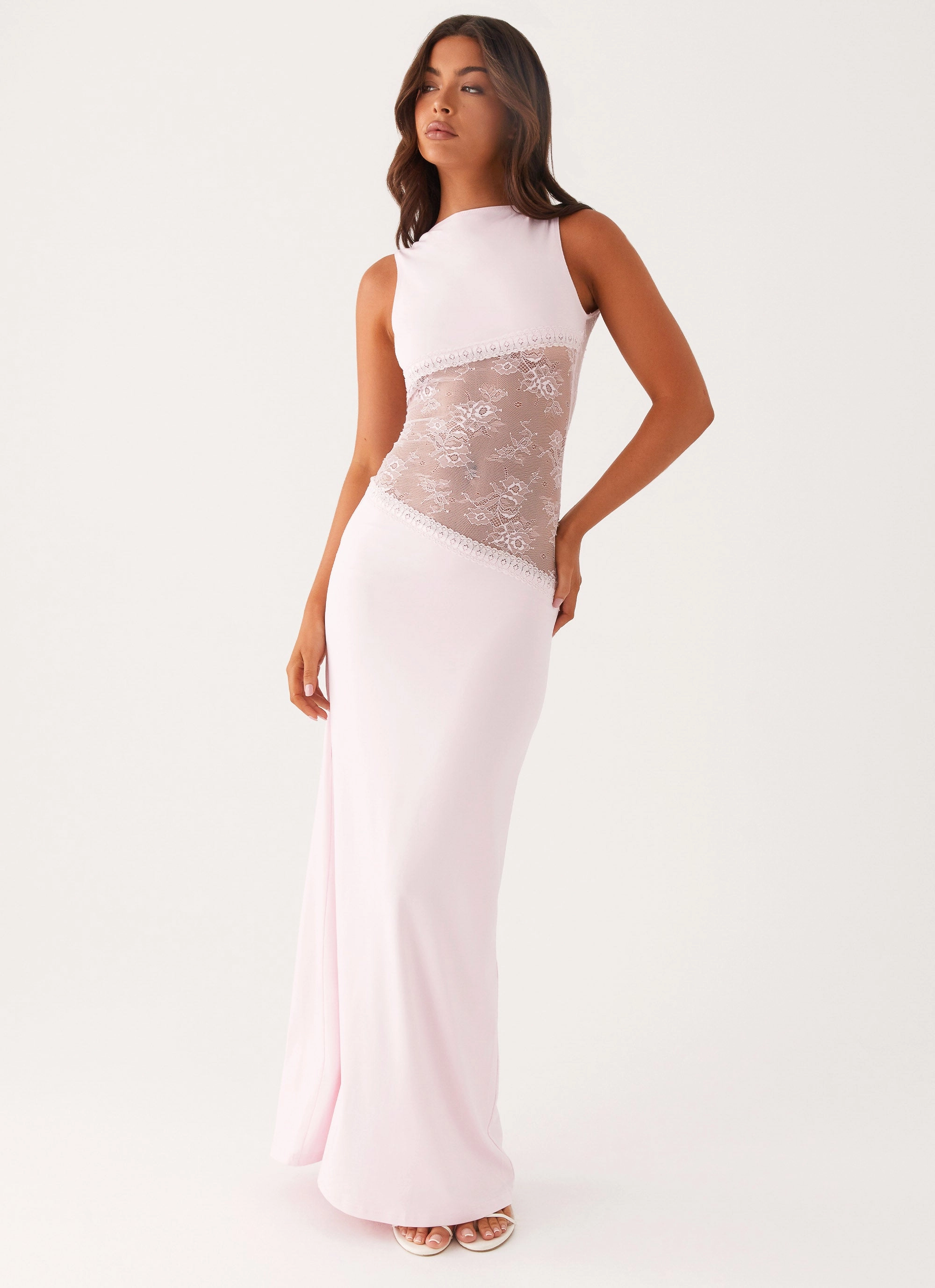 DoubleLayeredMaterial Lucinda Maxi Dress - Pink