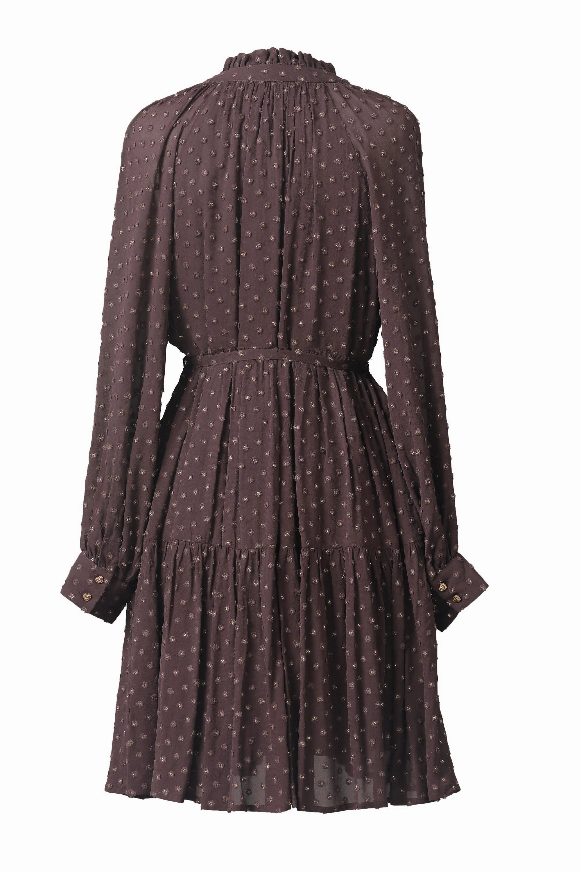Fit Easy Free Step Lucy Lurex Dobby Dress in Midnight Plum