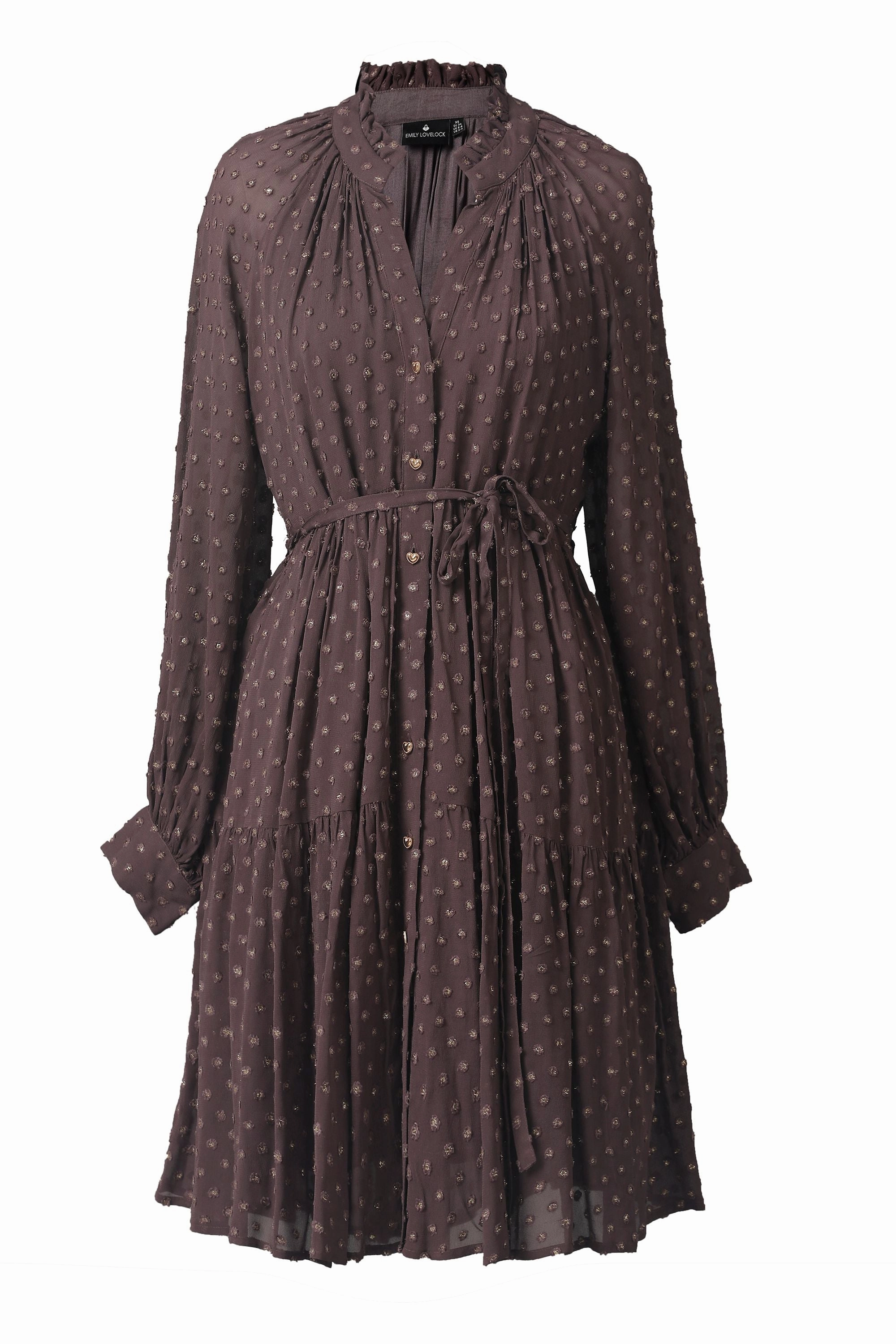Lucy Lurex Dobby Dress in Midnight Plum Move Free Breathable Feel