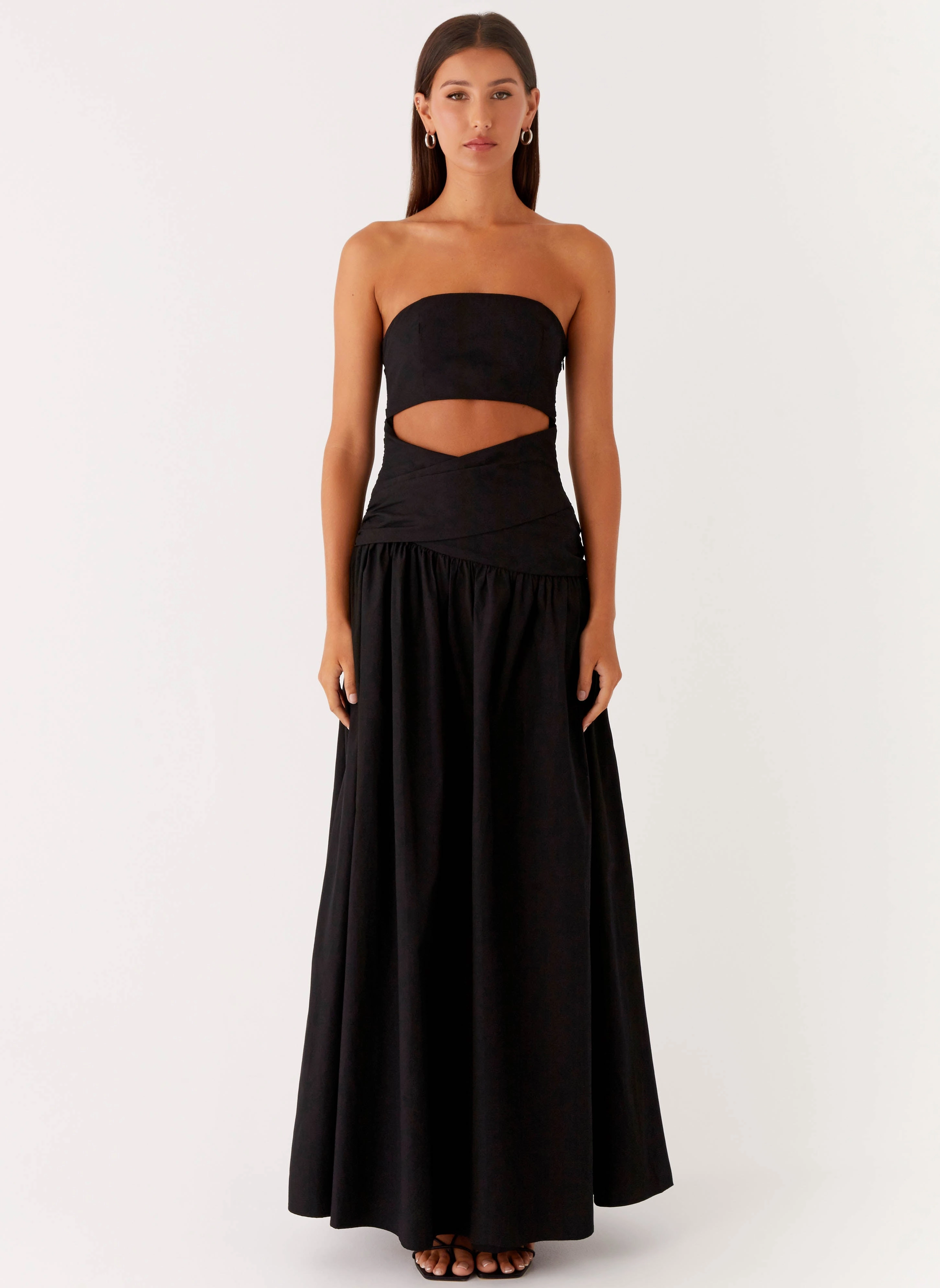 Lumen Maxi Dress - Black Premium Quality Essential Layer