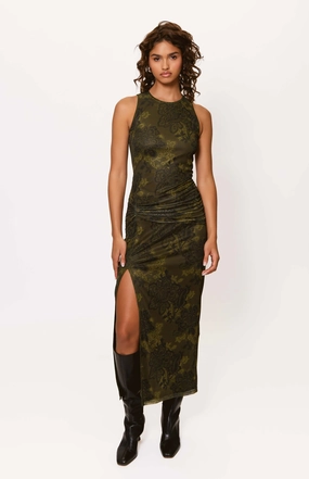 Refined Feel Lumi Dress in Olive Paisley Floral