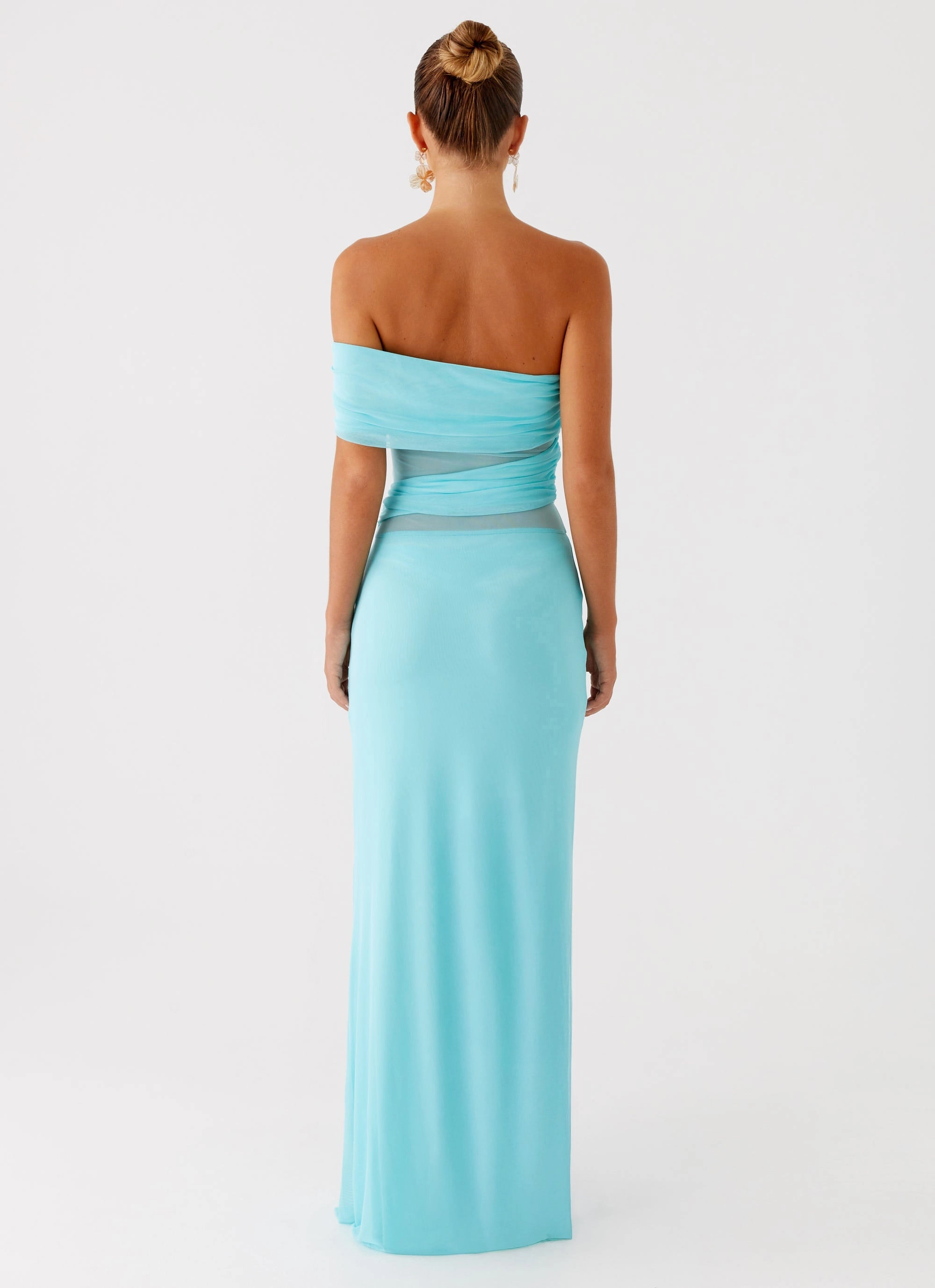 Fluid Shape Flattering Style Lumi Maxi Dress - Turquoise