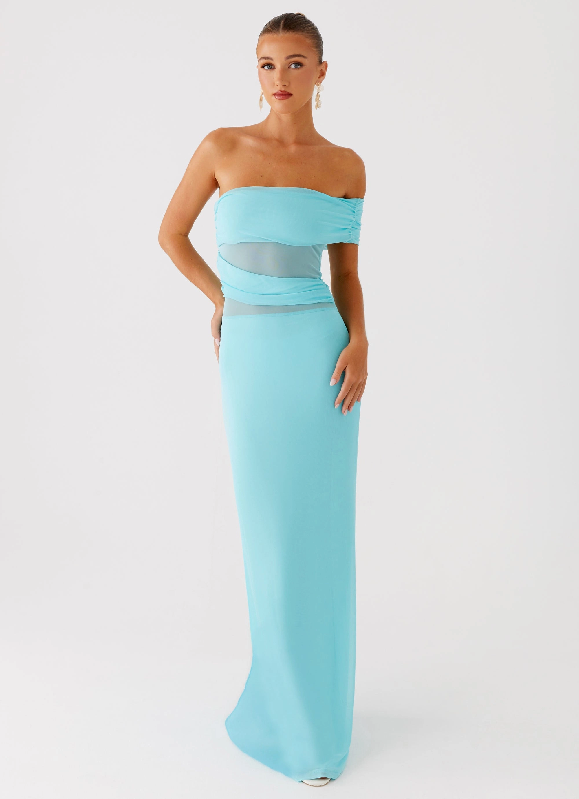 Soft Air Chic and Simple Lumi Maxi Dress - Turquoise