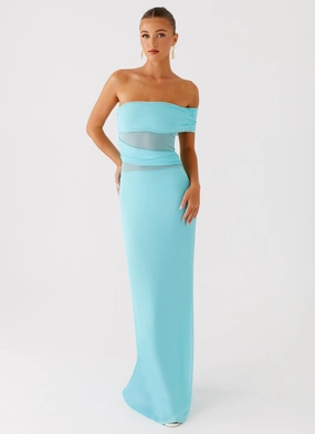 Soft Air Chic and Simple Lumi Maxi Dress - Turquoise