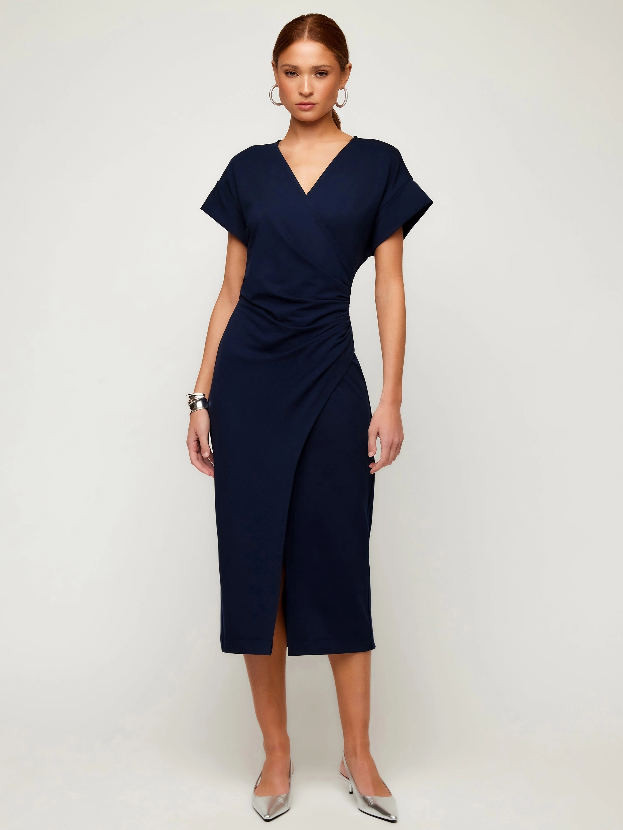 Luna Midi Dress in Navy Fresh Flow Subtle Flow